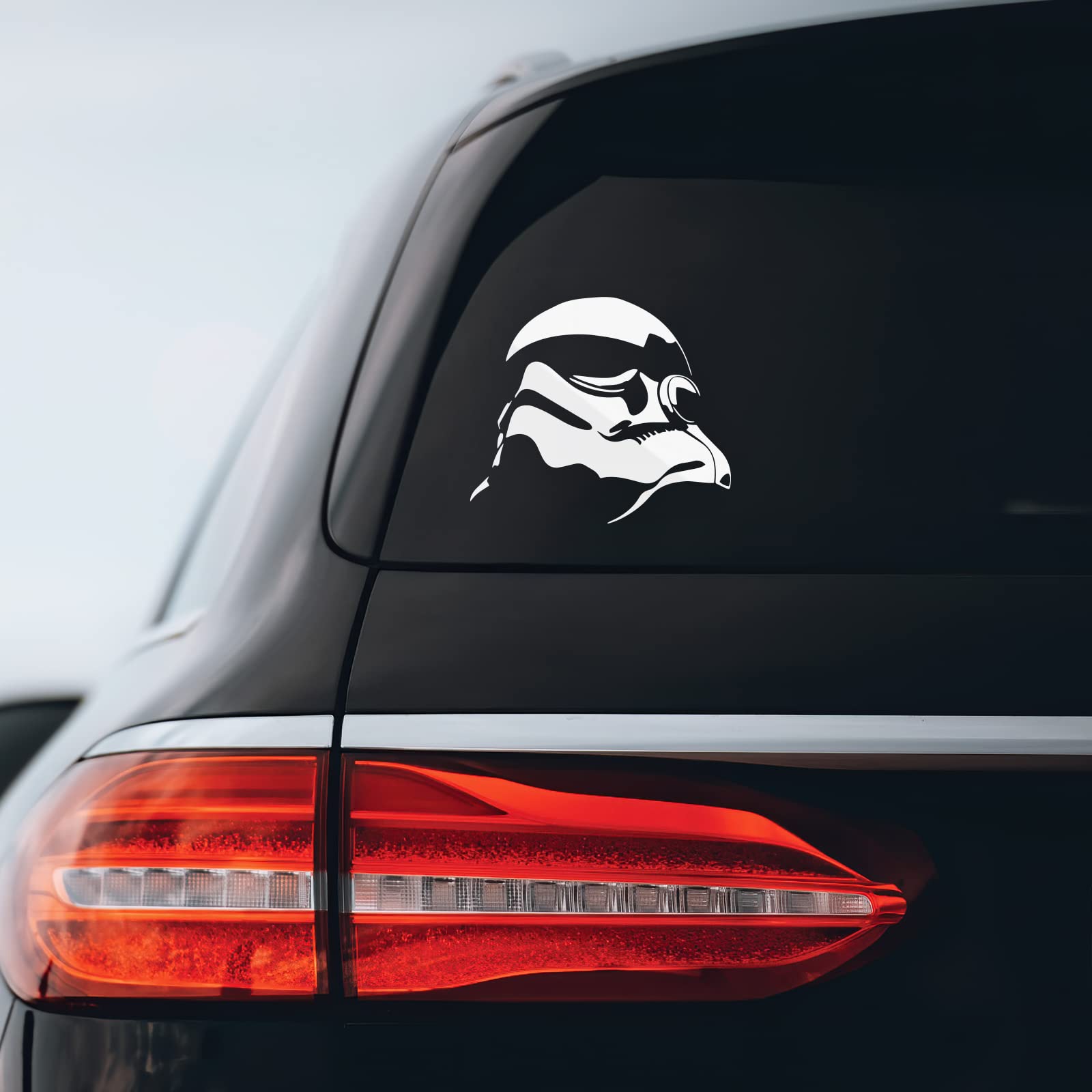 Storm Trooper Sw Helmet - Sticker Decal Notebook Car Laptop 6'' X 5'' (White)