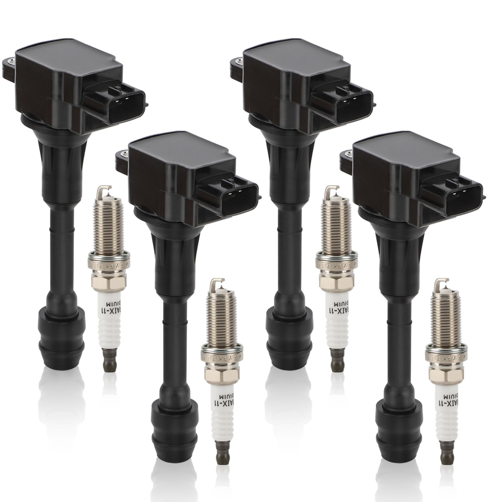 Uf350 Ignition Coil & 4505 Double Iridium Spark Plug For 2002-2006 Nissan Altima,2002-2008 Nissan Sentra,2002-2013 X-Trail 2.5L 