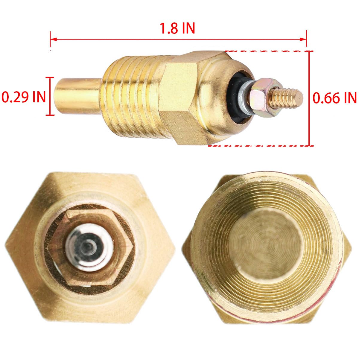 ZeeKee Water Temperature Temp Sender Sensor 806490T 3853787 806490 Coolant Electric Gauge Temperature Sender Compatible with Vol