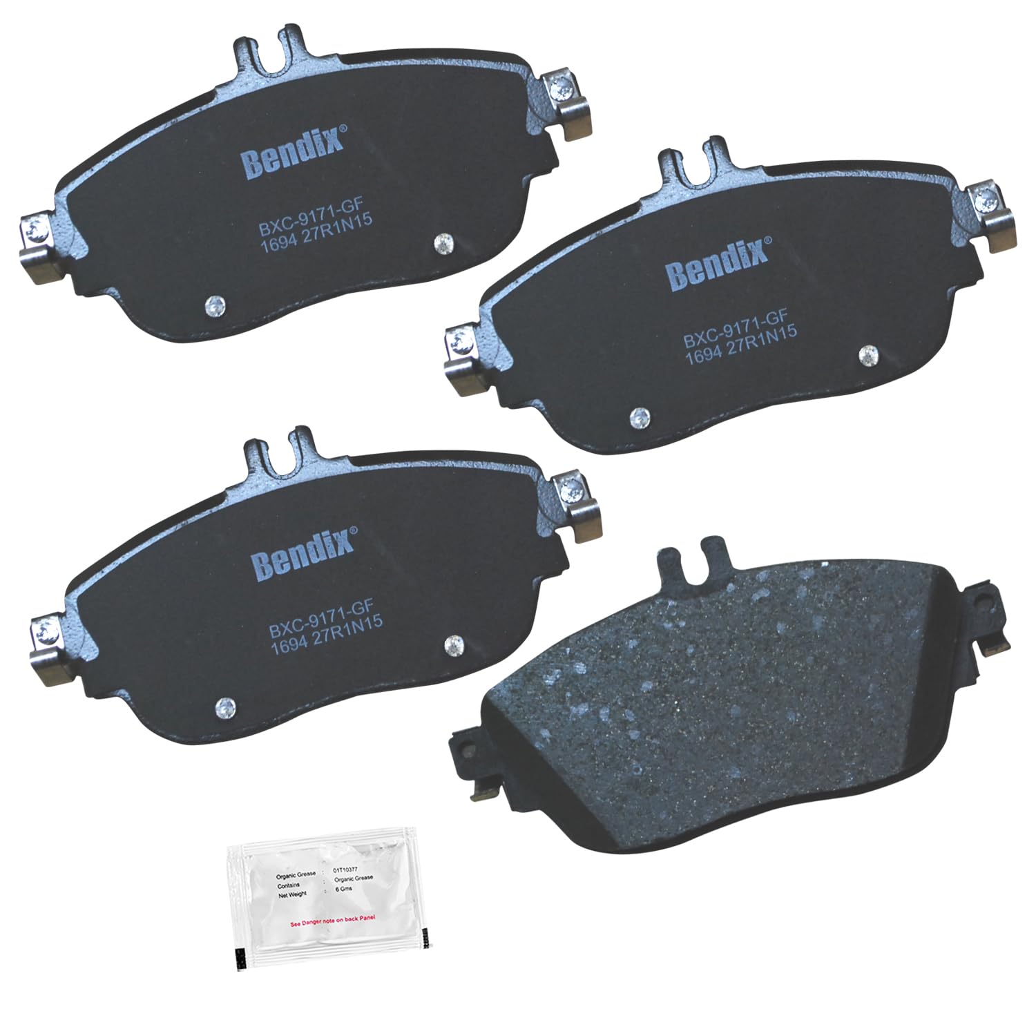 Bendix Priority1 Cfc1694 Ceramic Front Brake Pads For Select Models Infiniti Qx30, Mercedes-Benz A180, A200, B180, B250, B250E, 