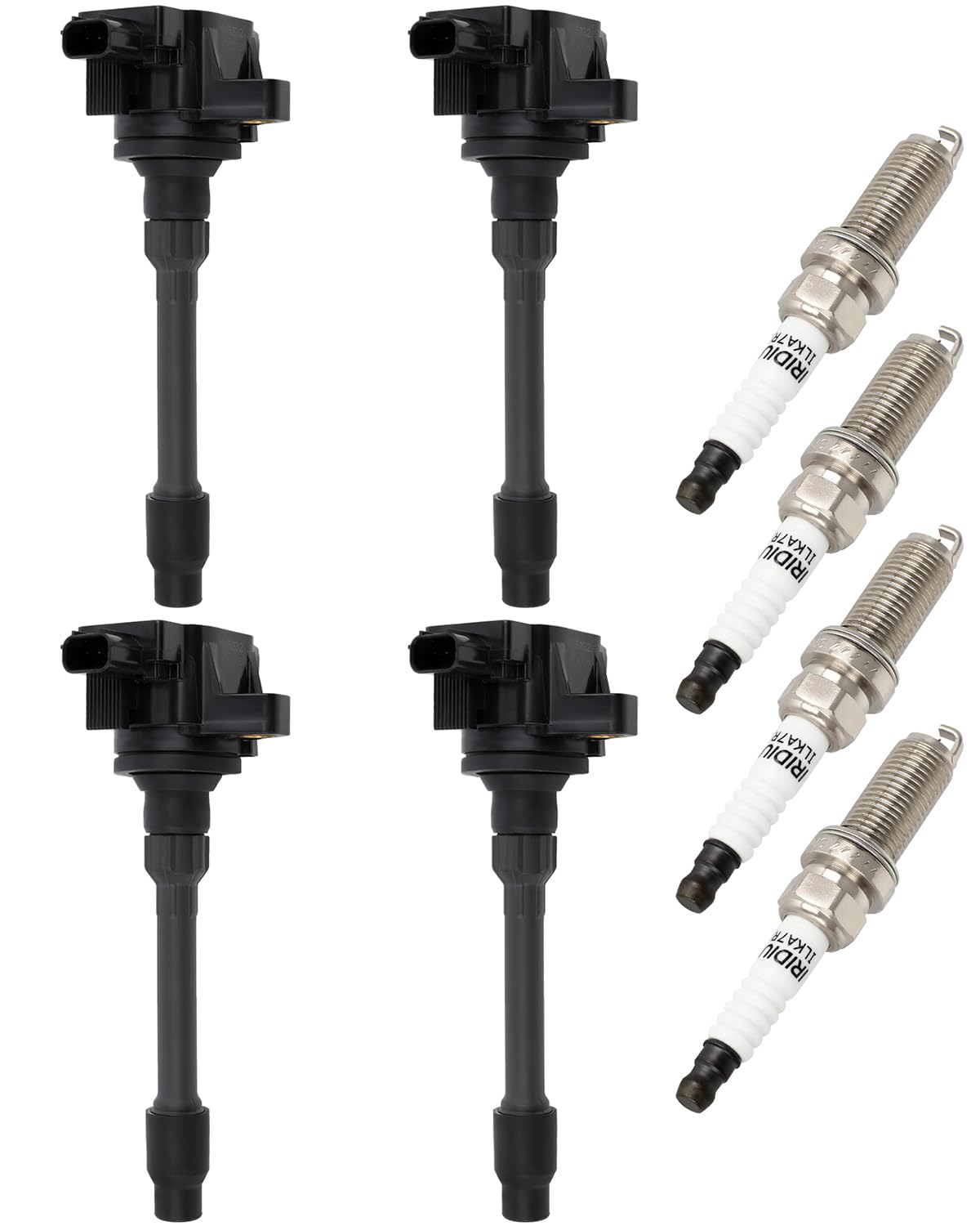 ECCPP Ignition Coil Coils&iridium Spark Plugs UF749 for Honda Civic 2015-2019, Civic 2016/2020, 1.5L 2.0L set of 4