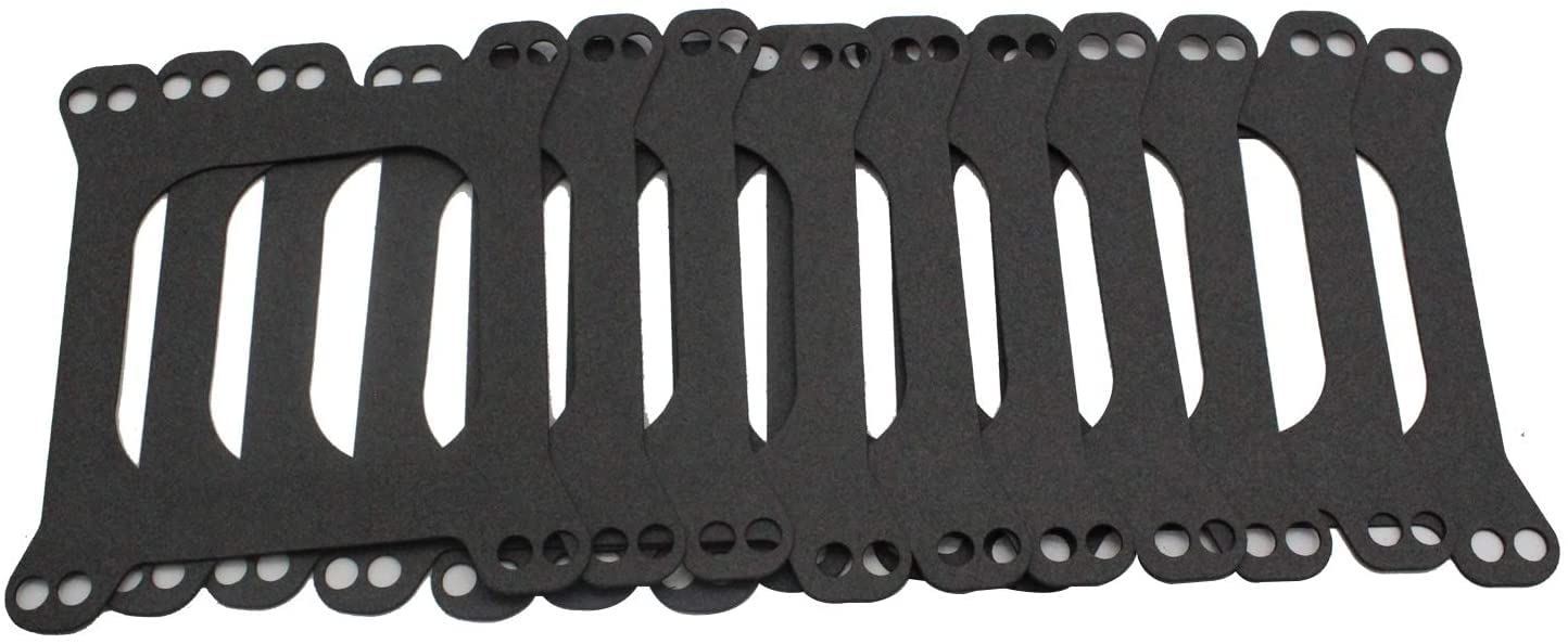 10Pcs/Set Carburetor Base Carb Gaskets Open 4 Bbl 1/16'' Thick Fits For Sbc Bbc 350 Engines