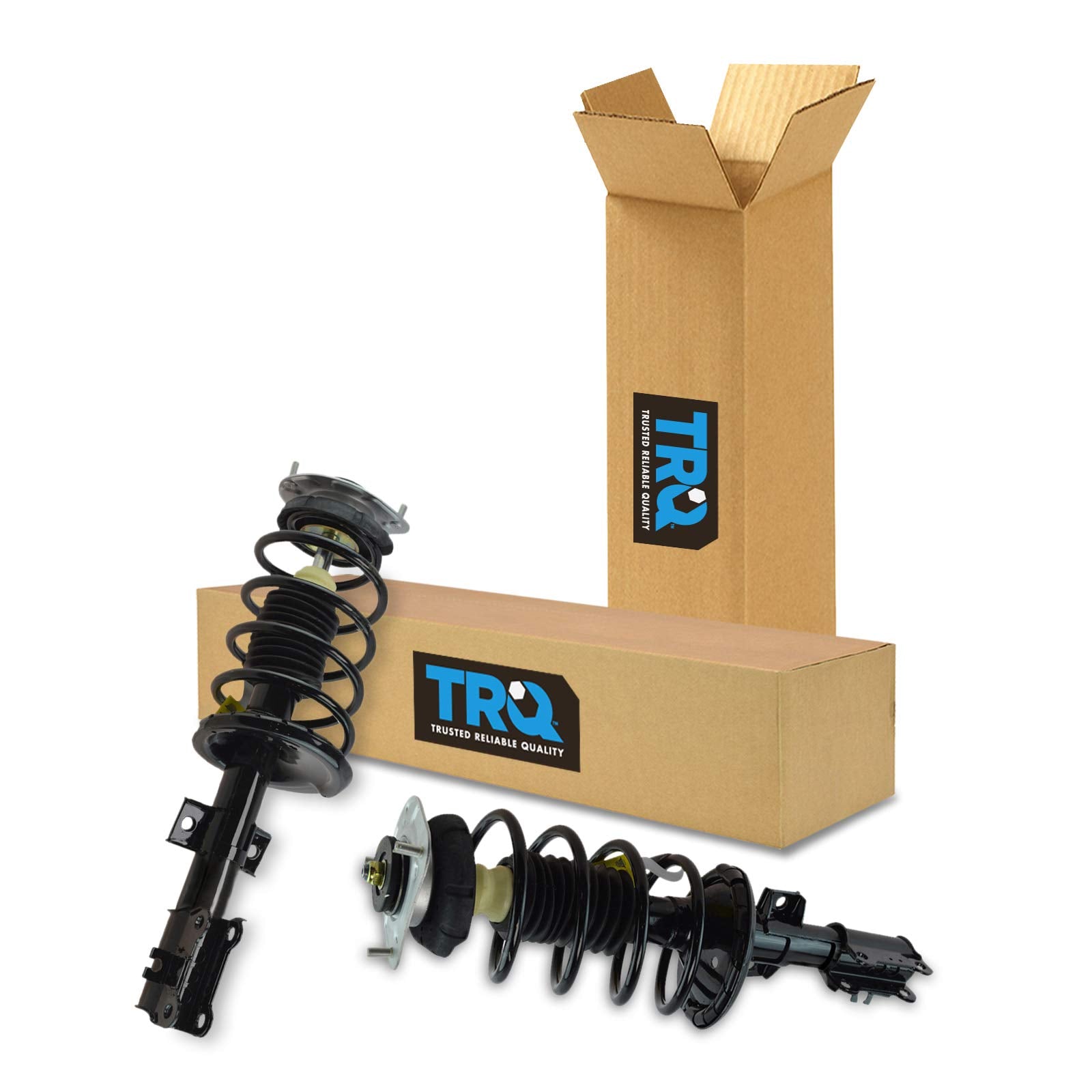 Trq Front Strut & Coil Spring Assembly Set Driver & Passenger Sides Compatible With 01-02 Volvo V70 03-07 Xc70