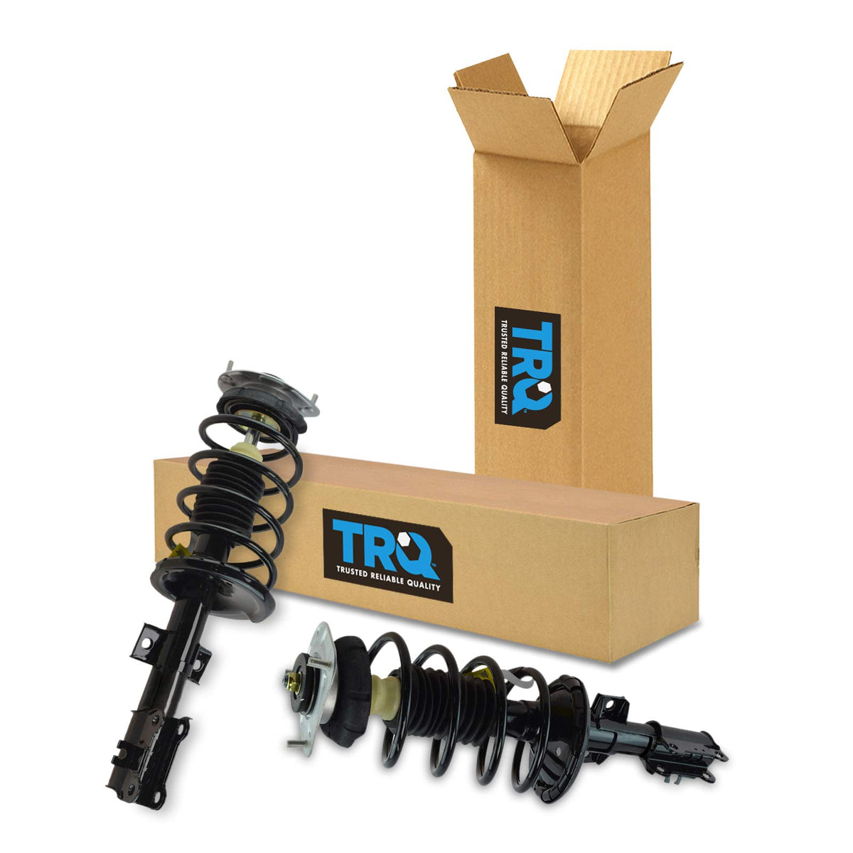 Trq Front Strut & Coil Spring Assembly Set Driver & Passenger Sides Compatible With 01-02 Volvo V70 03-07 Xc70