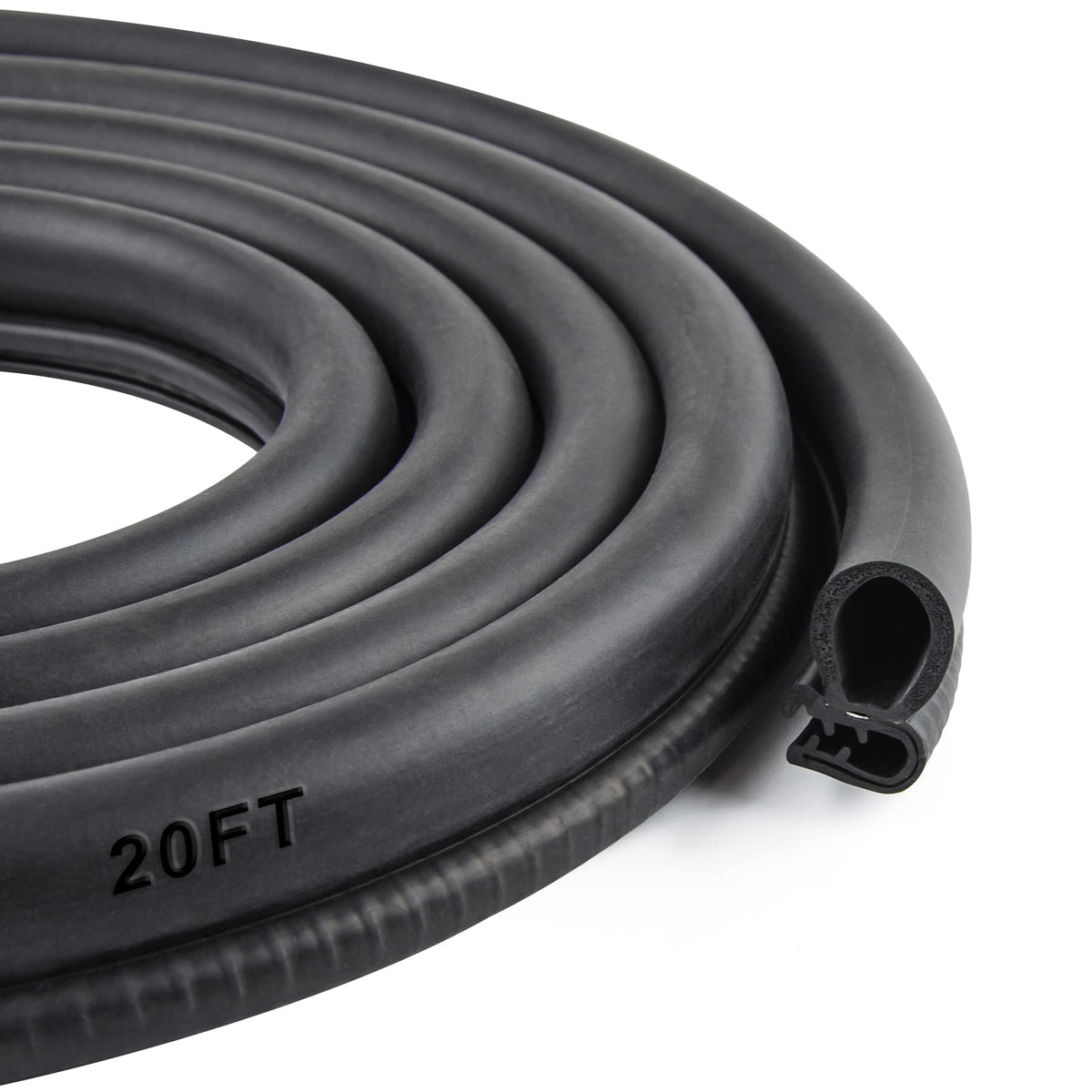 Car Door Rubber Seal Strip With Side Bulb, 20 Feet Pvc Bulb Trim With Epdm Automotive Rubber Weather Stripping For Cars, Boats, Trucks, Rvs, And Home Applications