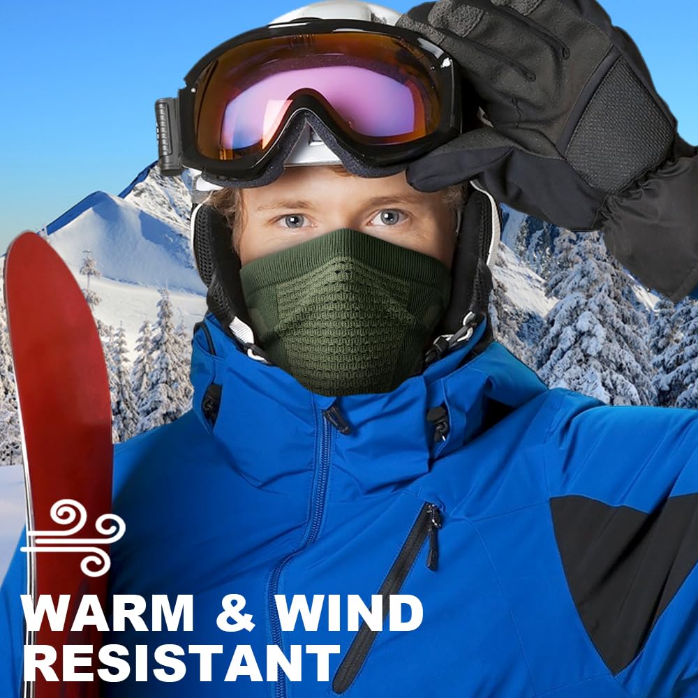 Wtactful Winter Neck Gaiter Neck Warmer Half Face Ski Mask Cover Shield For Cold Weather Windproof Tube Bandana Balaclava For Ru