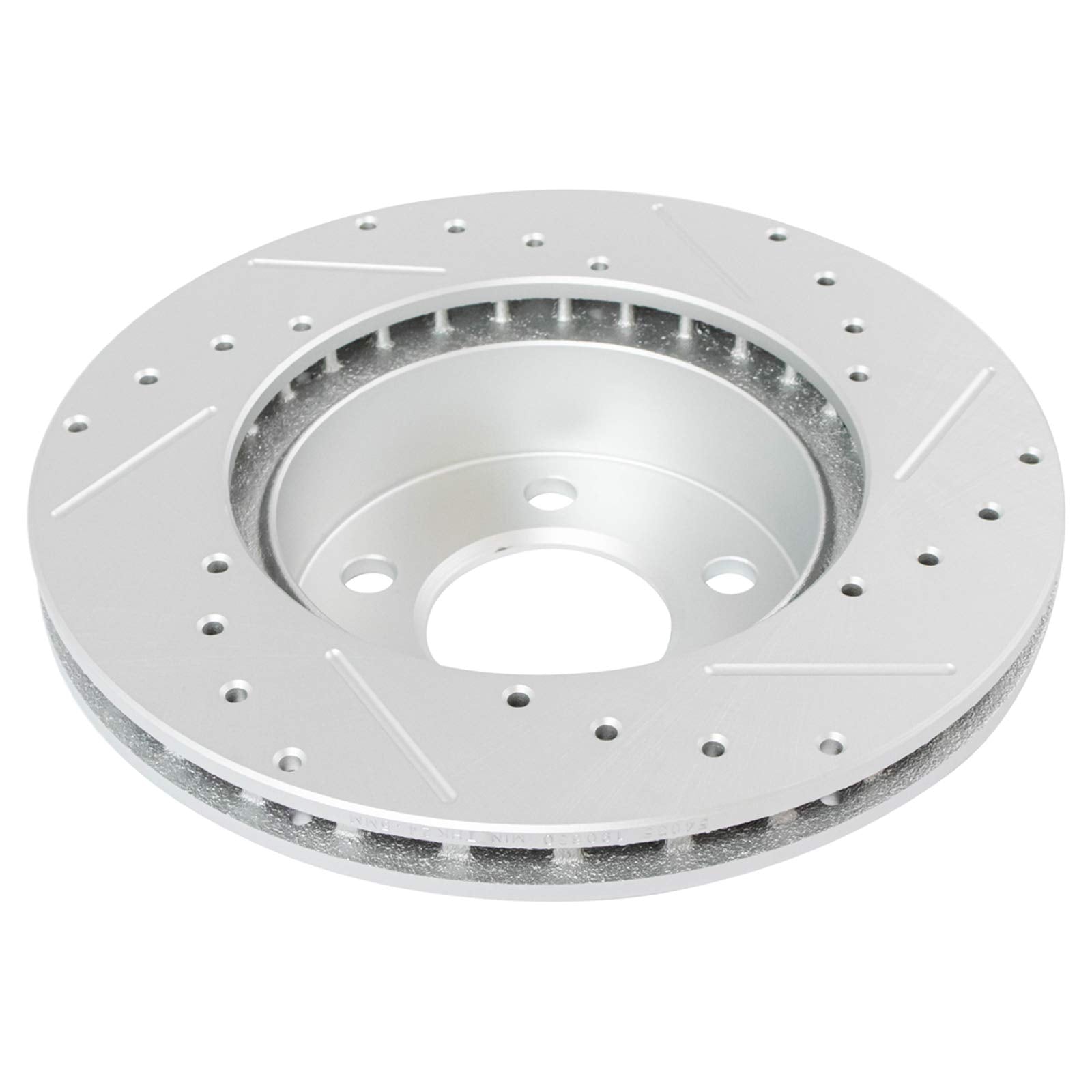 Trq Front Performance Brake Rotors Set Vented Premium G-Coated Cross Drilled & Slotted Compatible With 1995-2001 Ford Explorer 1