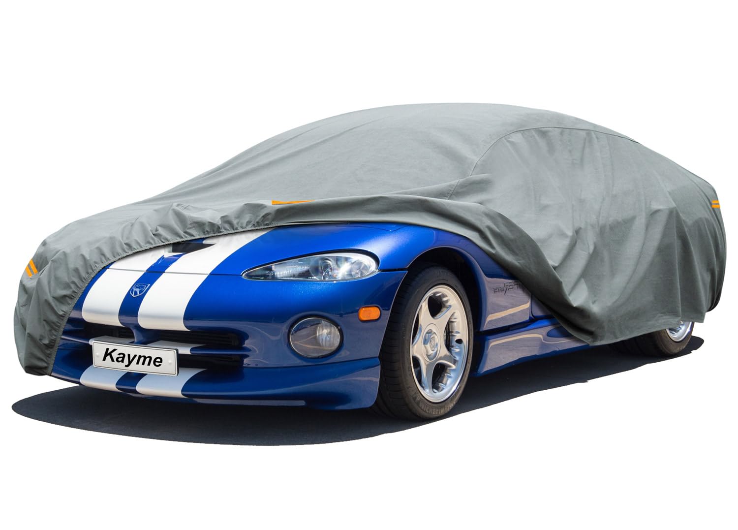 Kayme Heavy Duty Car Cover Custom Fit Dodge Chrysler Viper (1992-2002) Waterproof All Weather For Automobiles, Full Exterior Cov