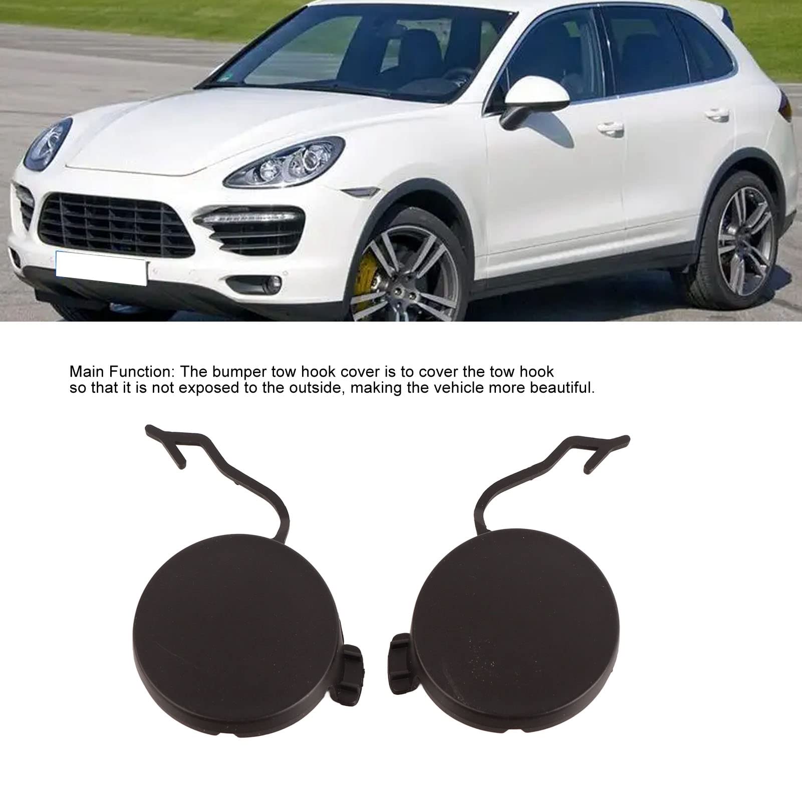 For Cayenne Bumper Cover Car Exterior Front Bumper Left Right Towing Hook Cover 95850515600 Replacement For Cayenne 2011-2014