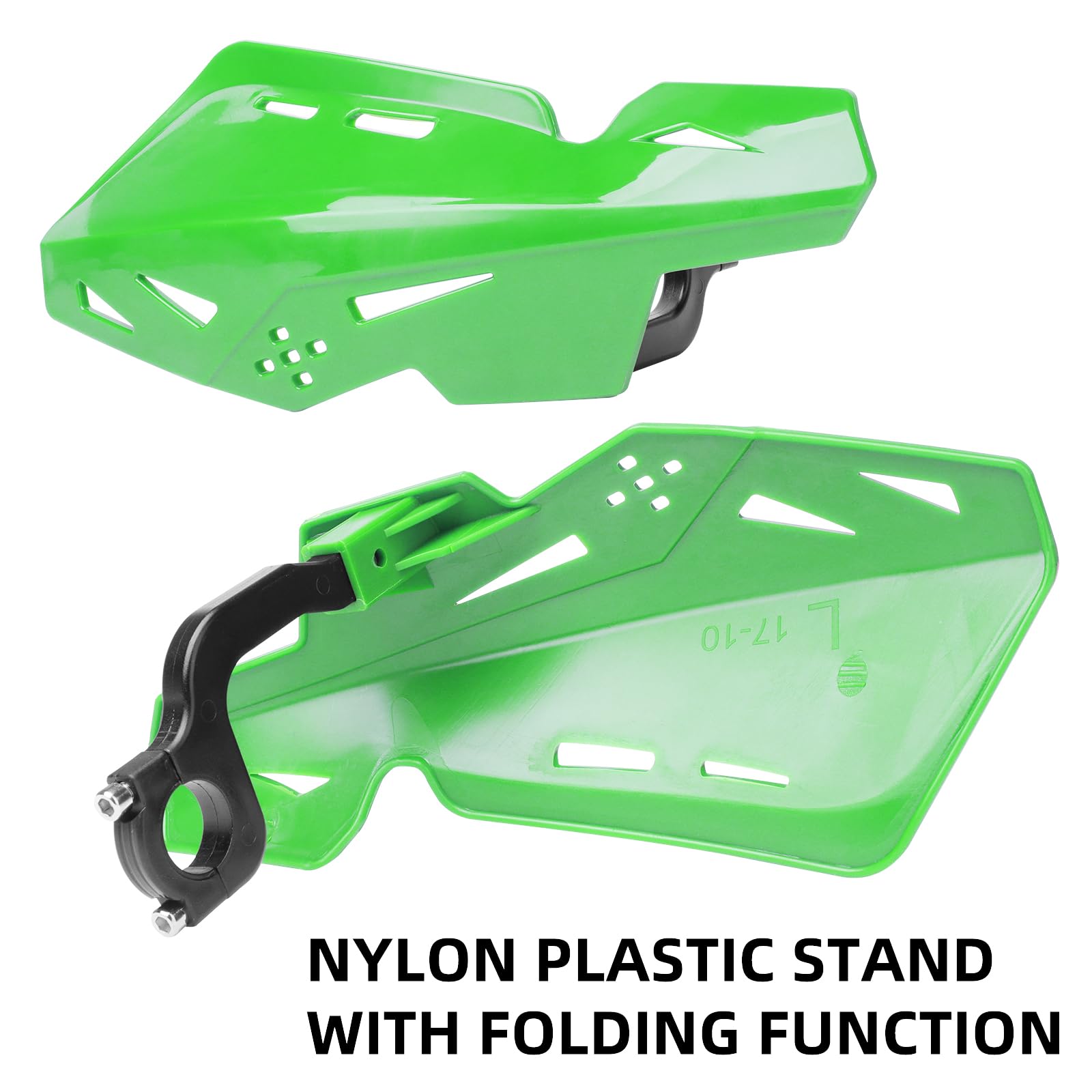 Pro Caken Universal 7/8' 22Mm And 1 1/8' 28Mm Handle Bar Hand Guards Nylon Bracket For Dirt Bike Motocross Atv For Sx Sxf Exc Xcw-Green