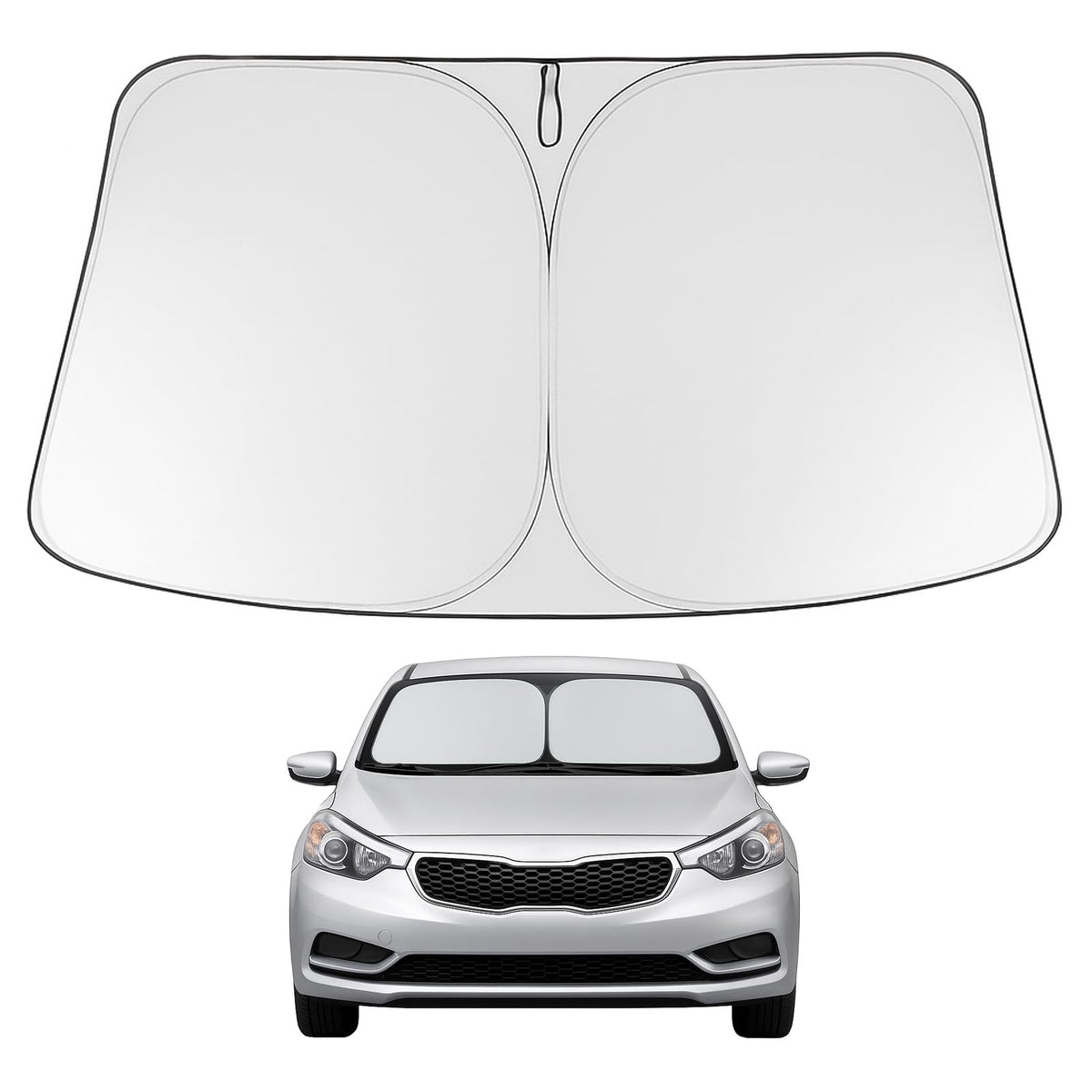 Proadsy 2025 Upgrade Windshield Sun Shade Custom Fit Kia Forte 2014 2015 2016 2017 2018 Front Window Sunshade Protector Foldable