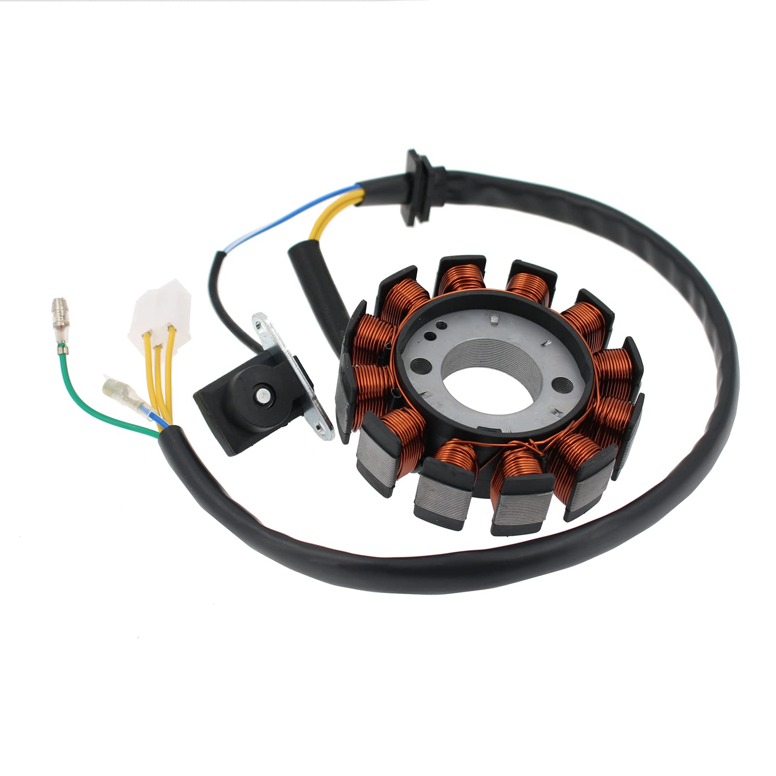 Glixal Atmt1-155-12 Gy6 125Cc 150Cc 180Cc 200Cc 12 Coils Magneto Stator For Chinese Scooter Moped Atv Go Kart Quads 152Qmi 157Qmj Engine (Dc Fired Type)