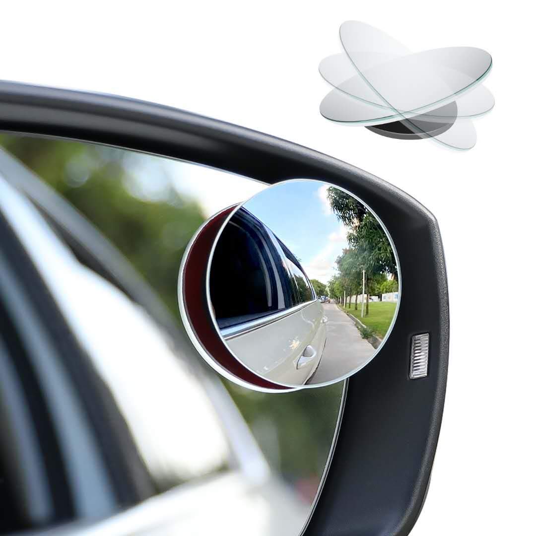 Cuncui 2Pcs Blind Spot Mirror, 360 Degree Adjustabe Hd Glass, 2' Round Hd Glass Convex Rear View Mirror, For Any Car, Van, Suv And Trucks.
