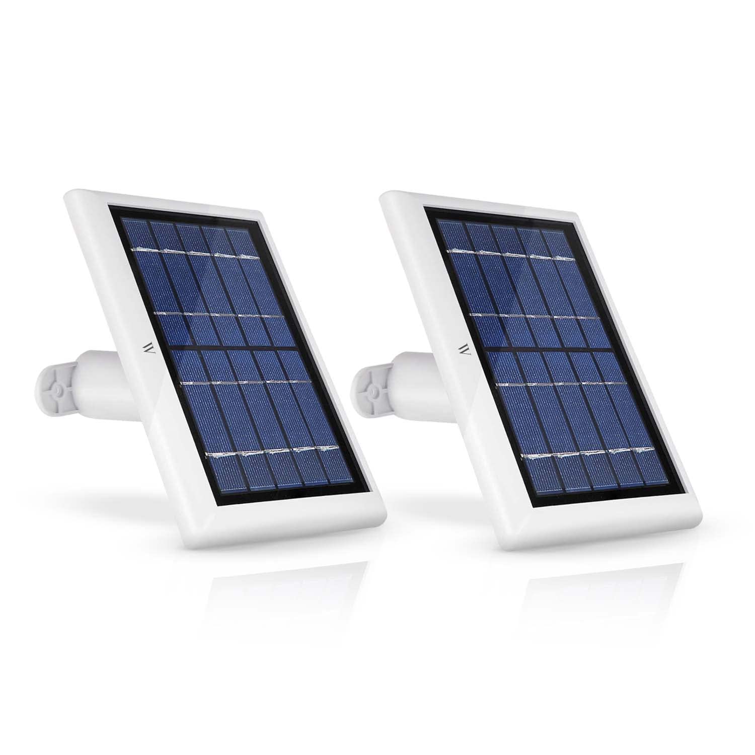 Wasserstein Solar Panel (2W 6V) Compatible With Arlo Ultra/Ultra 2, Pro 3/4/5S (2-Pack, 13.1Ft/4M Cable, White) (Camera Not Included)