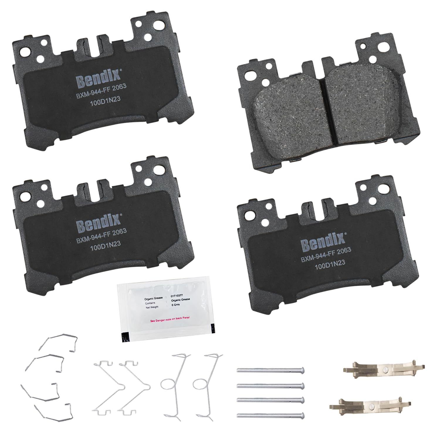 Bendix Priority1 Cfm2063 Semi-Metallic Rear Brake Pads For Lexus Lc500 2018, Lc500 2023-2020, Lc500H 2023-2018, Ls500 2020-2018,