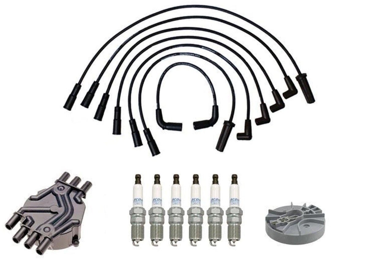 Spark Plug Wires Ignition Wires Spark Plug Distributor Cap & Rotor Replacement Parts for Chevrolet GMC S10 T10 Pickup 4.3L 1998 
