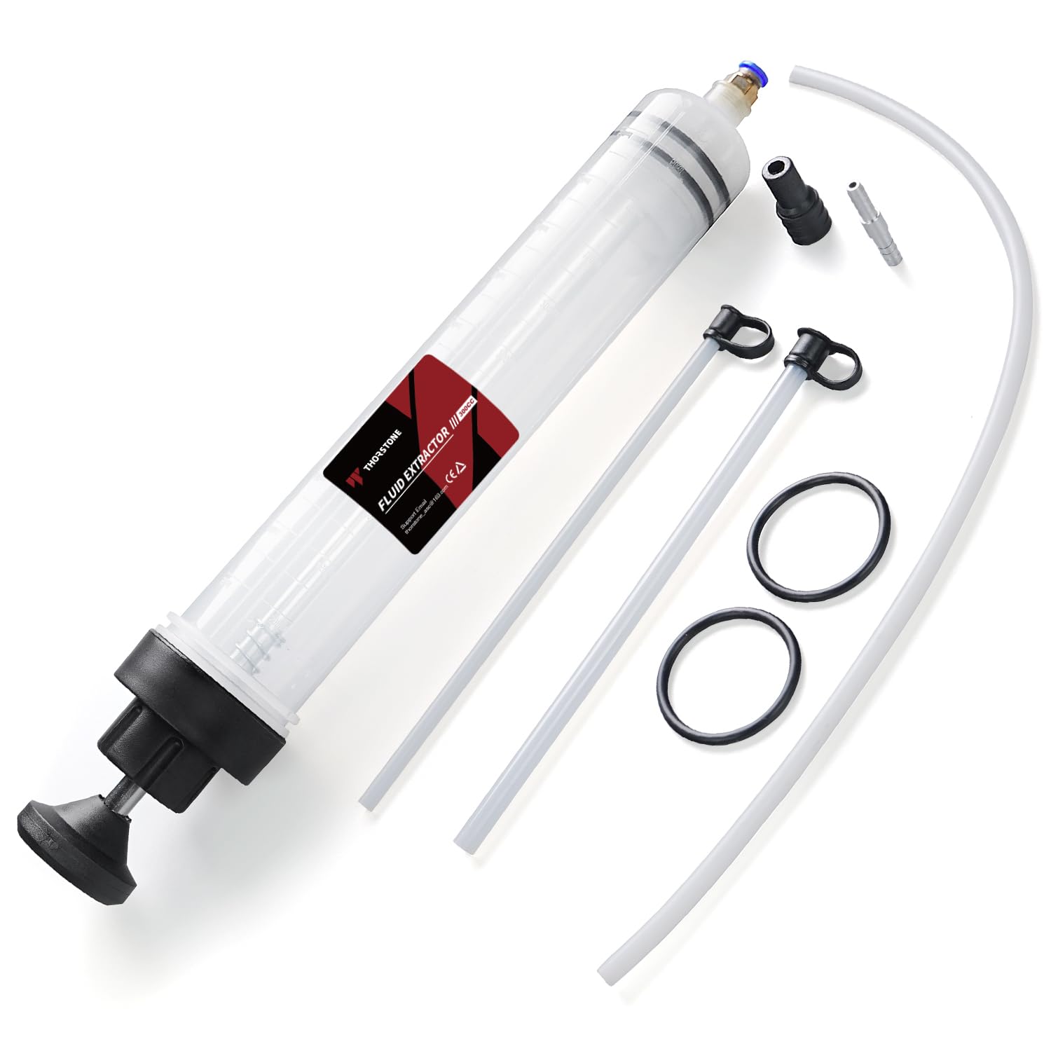Thorstone Automotive Fluid Extractor Pump With Long Rubber Hose, Oil Change Syringe, Manual Fuel Suction & Filler, Fluid Oil Cha