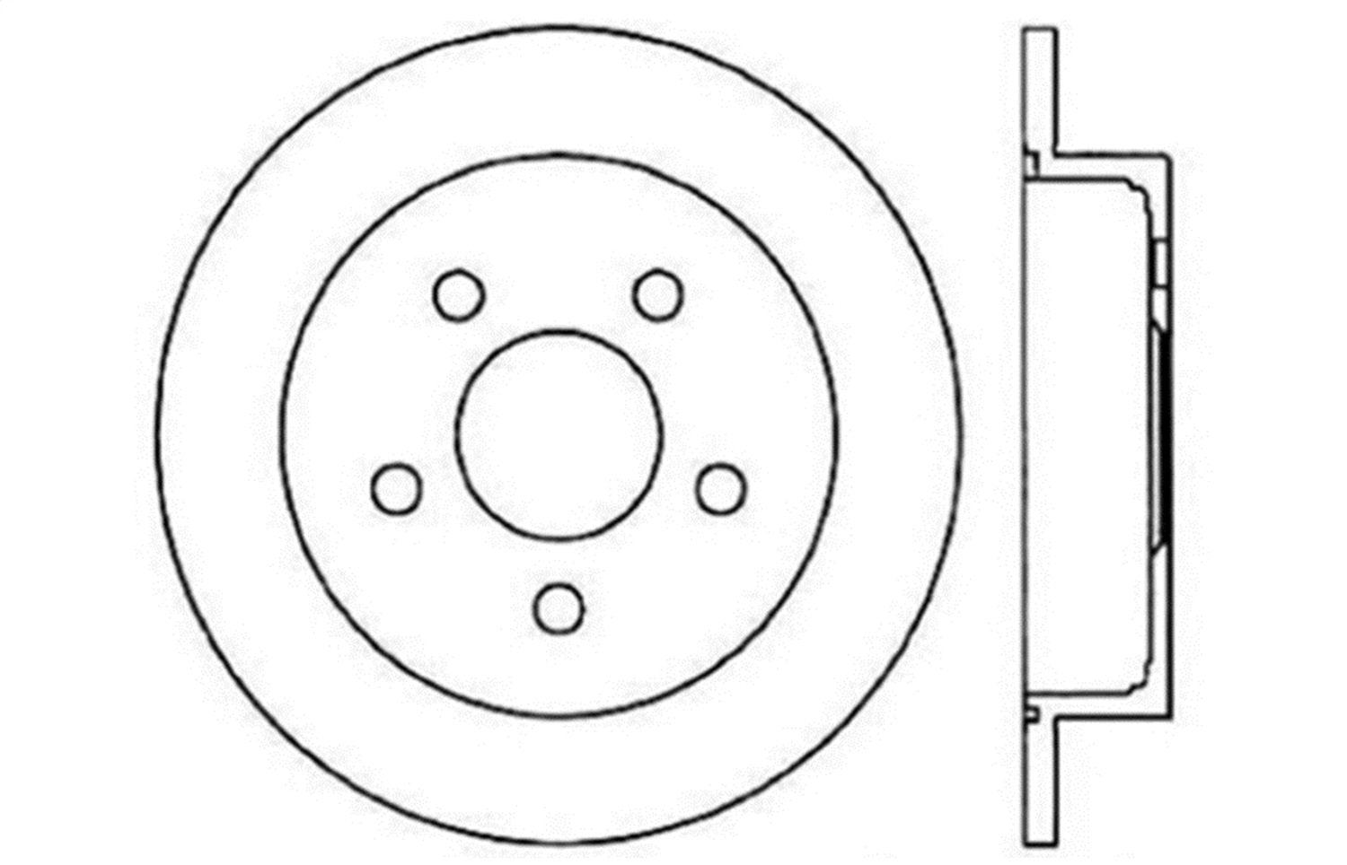 Centric StopTech 128.62058R Sport Cross Drilled Brake Rotor (Rear Right), 1 Pack