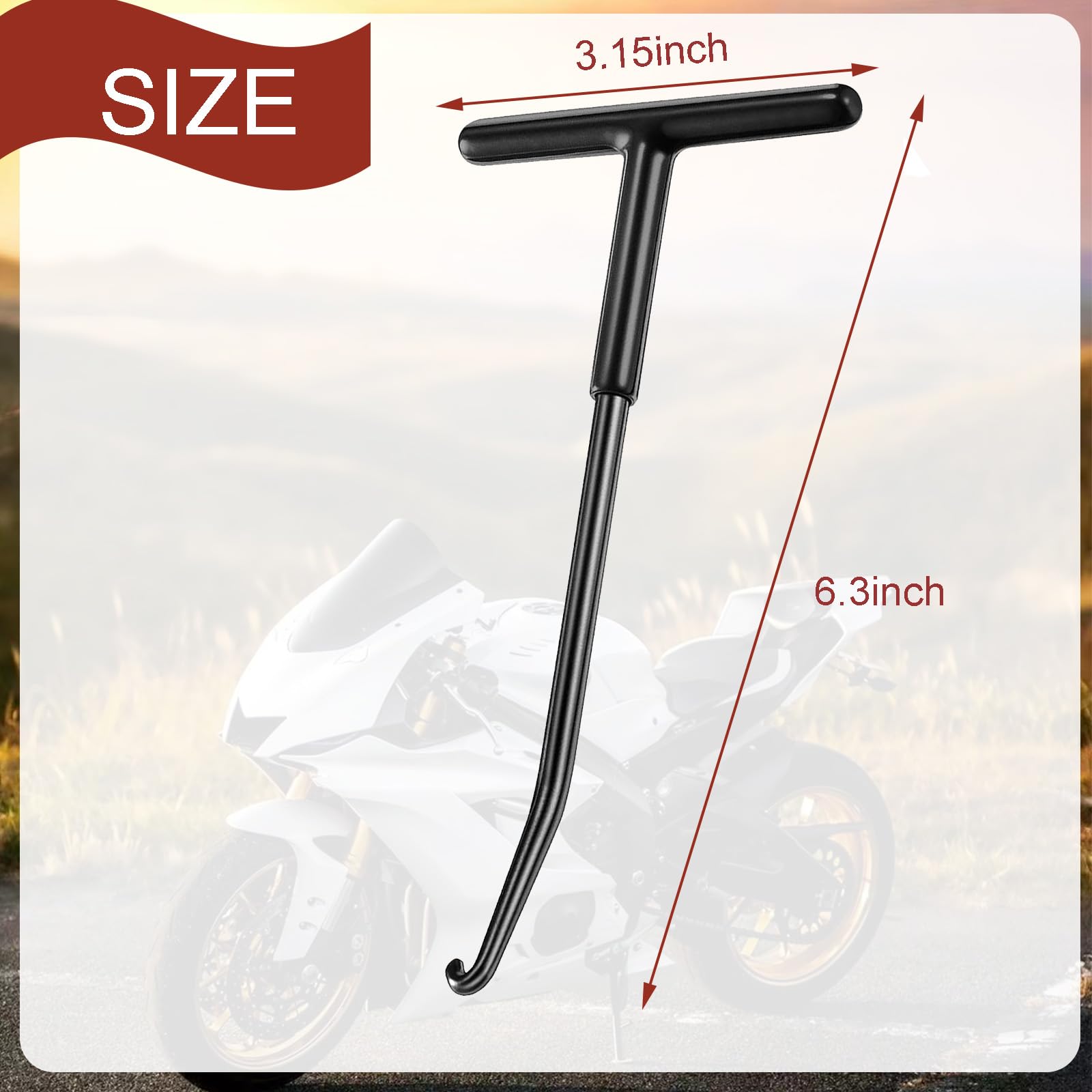 Exhaust Spring Puller Tool Motorcycle Exhaust Spring Hooks, T Shaped Handle Exhaust Spring Hooks Snowmobile Spring Puller Remova