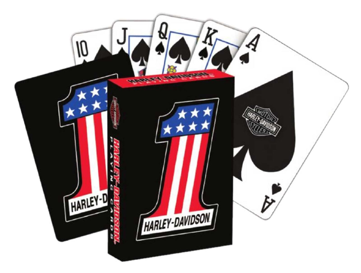 Harley-Davidson #1 Rwb Logo Standard Size Premium Playing Card Deck 638D
