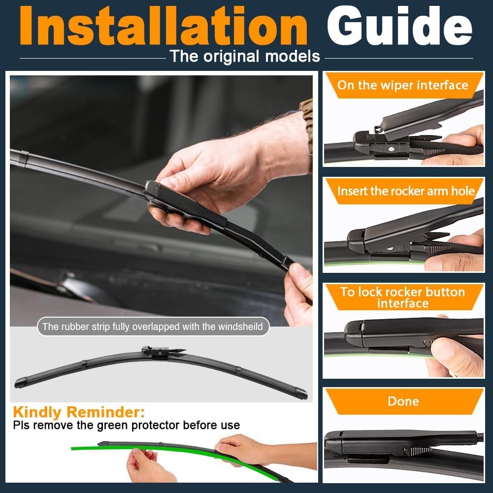 Autoboo 28''+21'' Windshield Wipers With 12'' Rear Wiper Blade Replacement For Mercedes-Benz Ml-Class W164 2006-2011 Ml320 Ml350