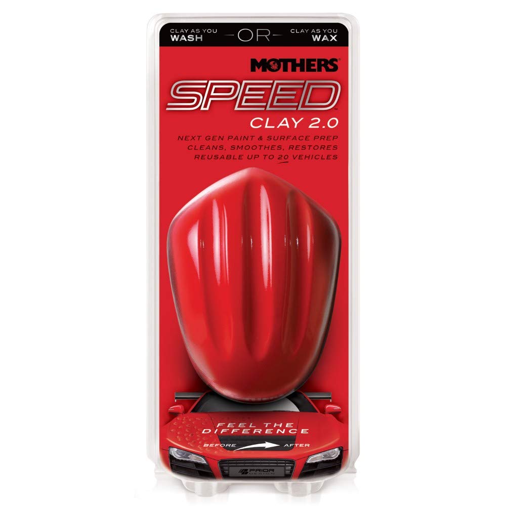 Mothers 17240 Speed Clay 2.0 - Single Unit Premium Detailing Clay for Effortless Car Cleaning and Shine