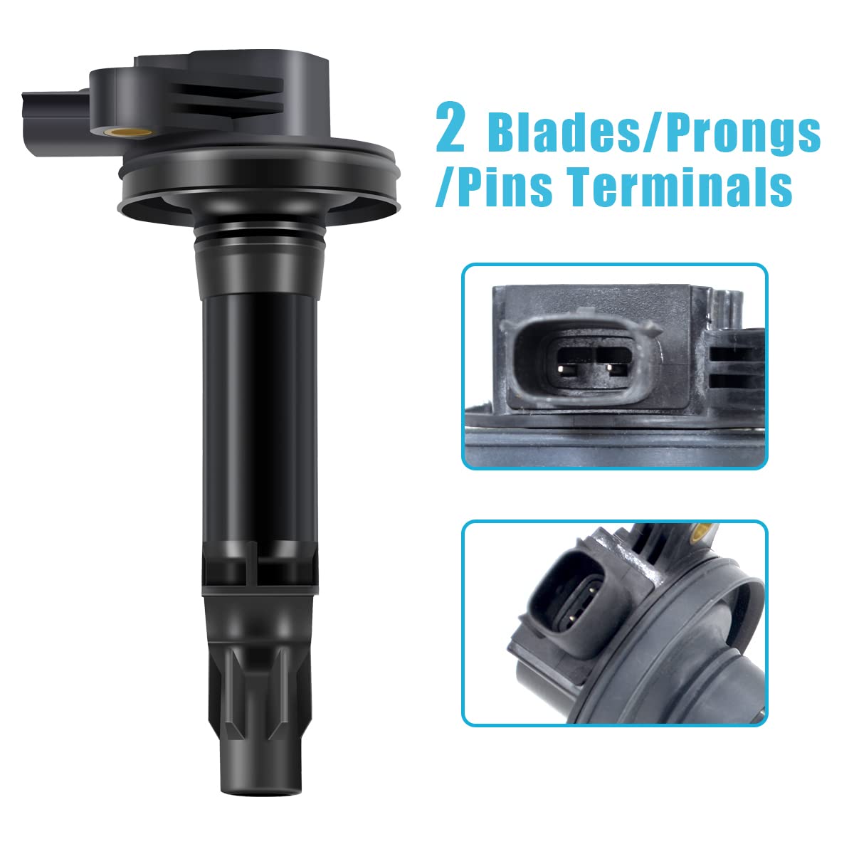 MAS 6Pcs Ignition Coil Pack & 6Pcs Motorcraft Platinum Spark Plug SP520 Compatible with Ford Flex Fusion Lincoln MKS MKZ 3.7 3.5