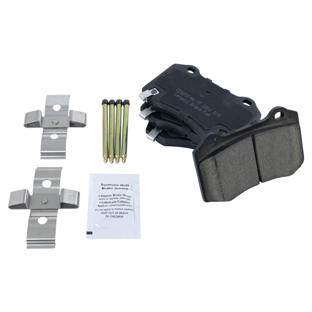 TRQ Rear Posi Ceramic Brake Pad Kit Set for 300 / Camaro/Challenger/Charger/CTS/Grand Cherokee/Magnum/SS/STS