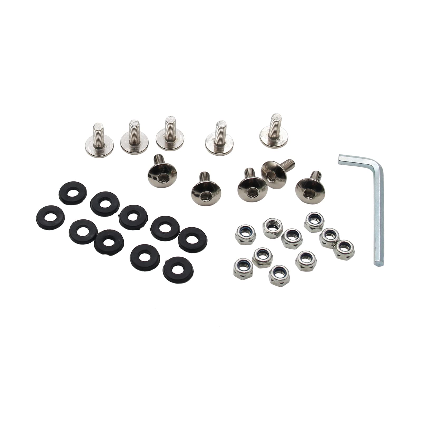 Atv Plastic Body Fender M6 Bolt Washer & Nut Fastener 6Mm Kit For 50Cc 70Cc 90Cc 110Cc 125Cc 150Cc 200Cc 250Cc Pack Of 10