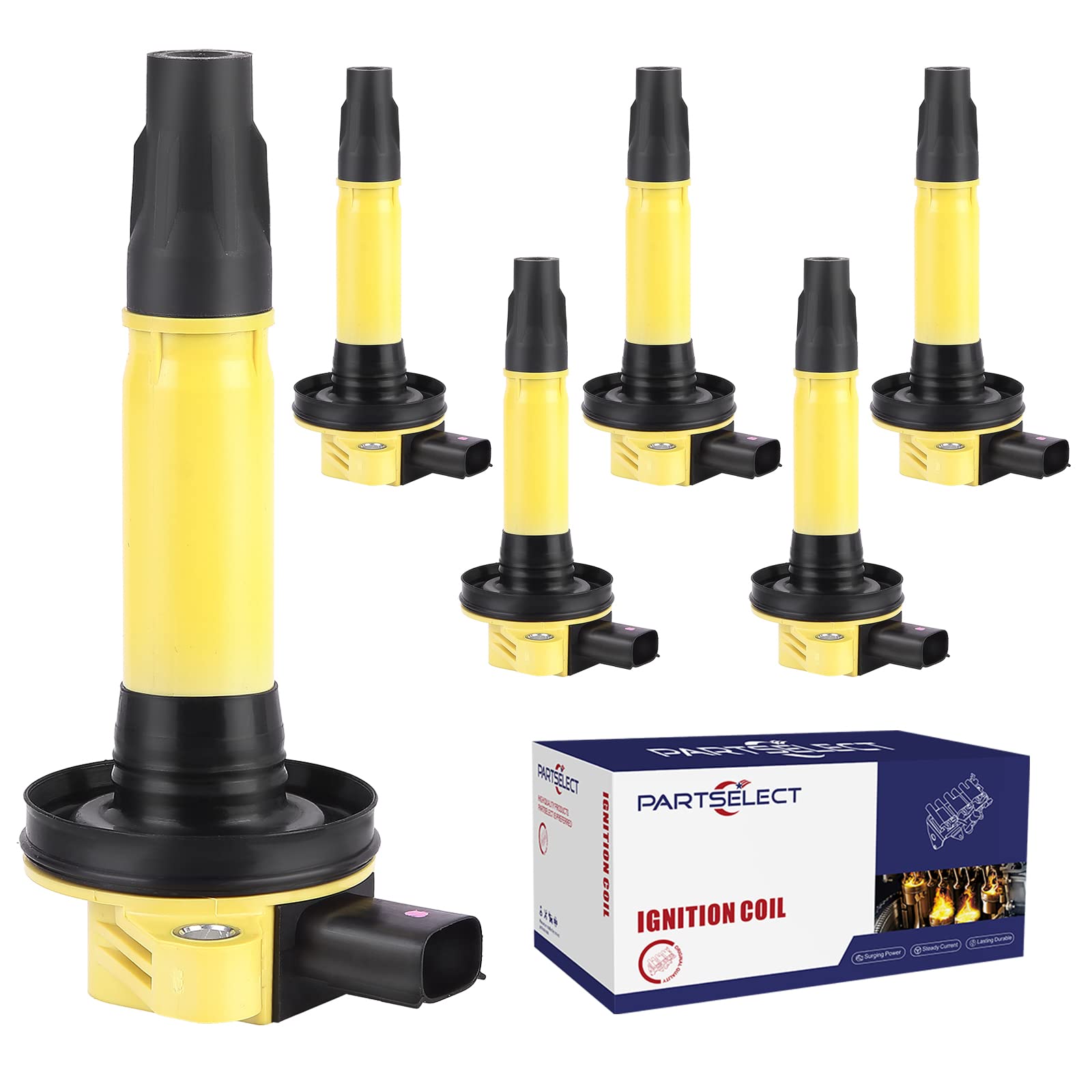 Partselect 6Pcs Ignition Coil Pack Uf-553 Dg520 Replacement For Ford Explorer F150 Edge Fusion Mustang Taurus Lincoln Mks Mkx Mk