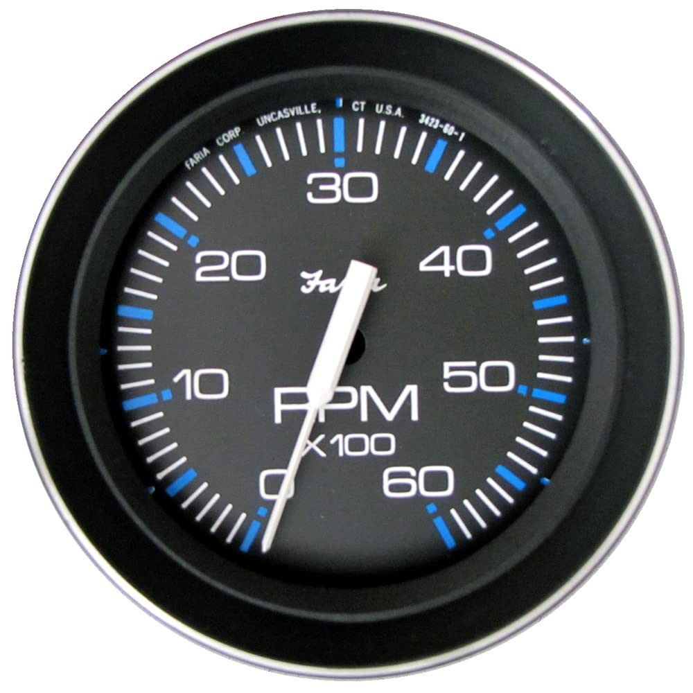 Boating Accessories New Coral Series Faria Instruments 33004 4 Tachometer 6000 Rpm Gas Inboard & I/O
