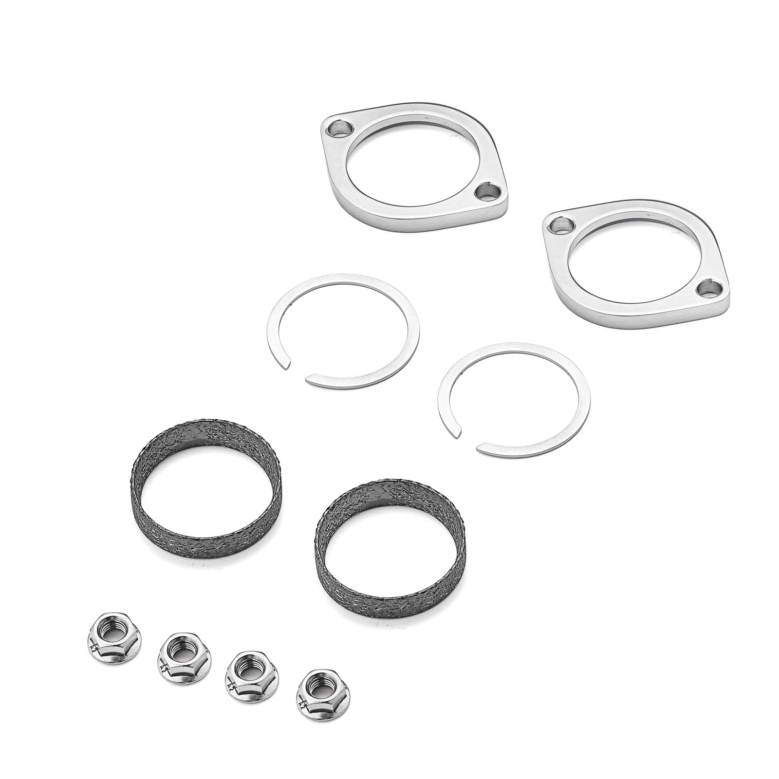Weisen Exhaust Flange Gasket Kit Compatible With Harley Big Twin Models 1984-Up Evolution Sportster 1986-Up Twin Cam Models 1999-Up