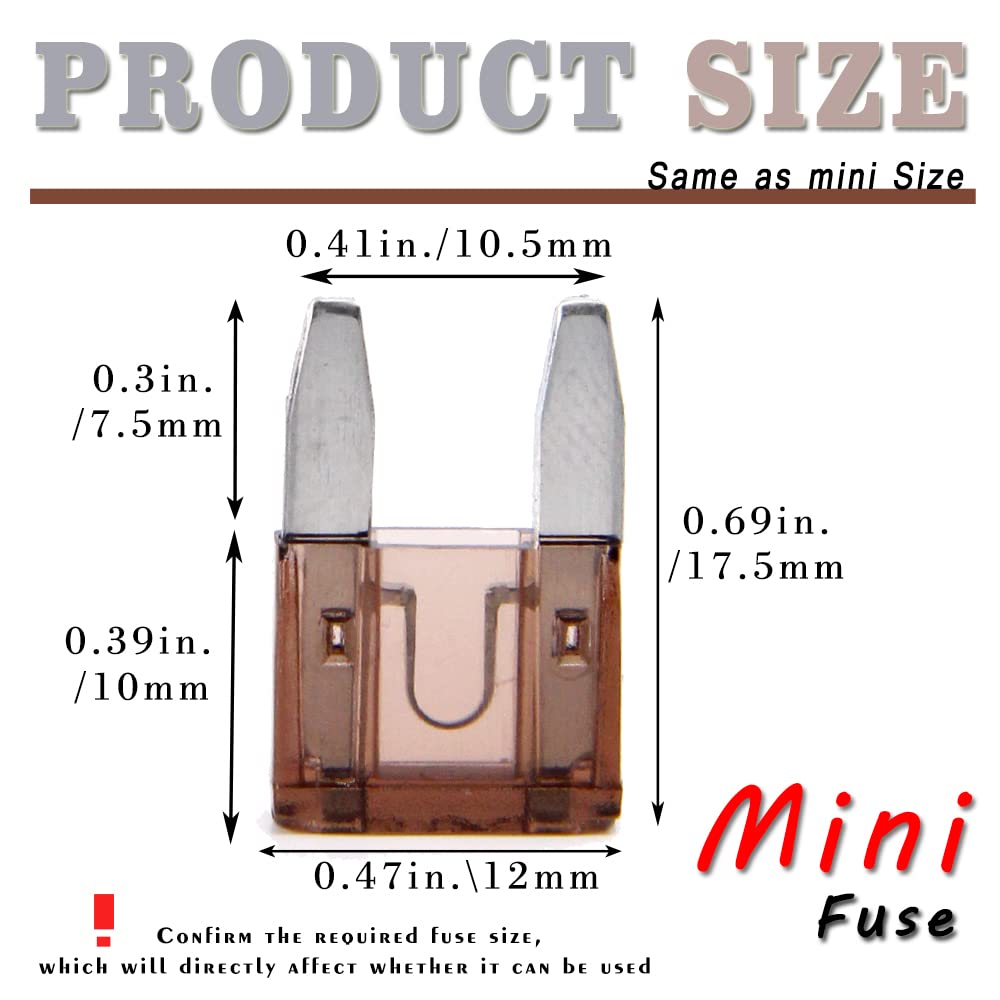 Fymusing 20 Pcs 7.5A Mini Blade Fuse, Automotive Fuse For Car Truck