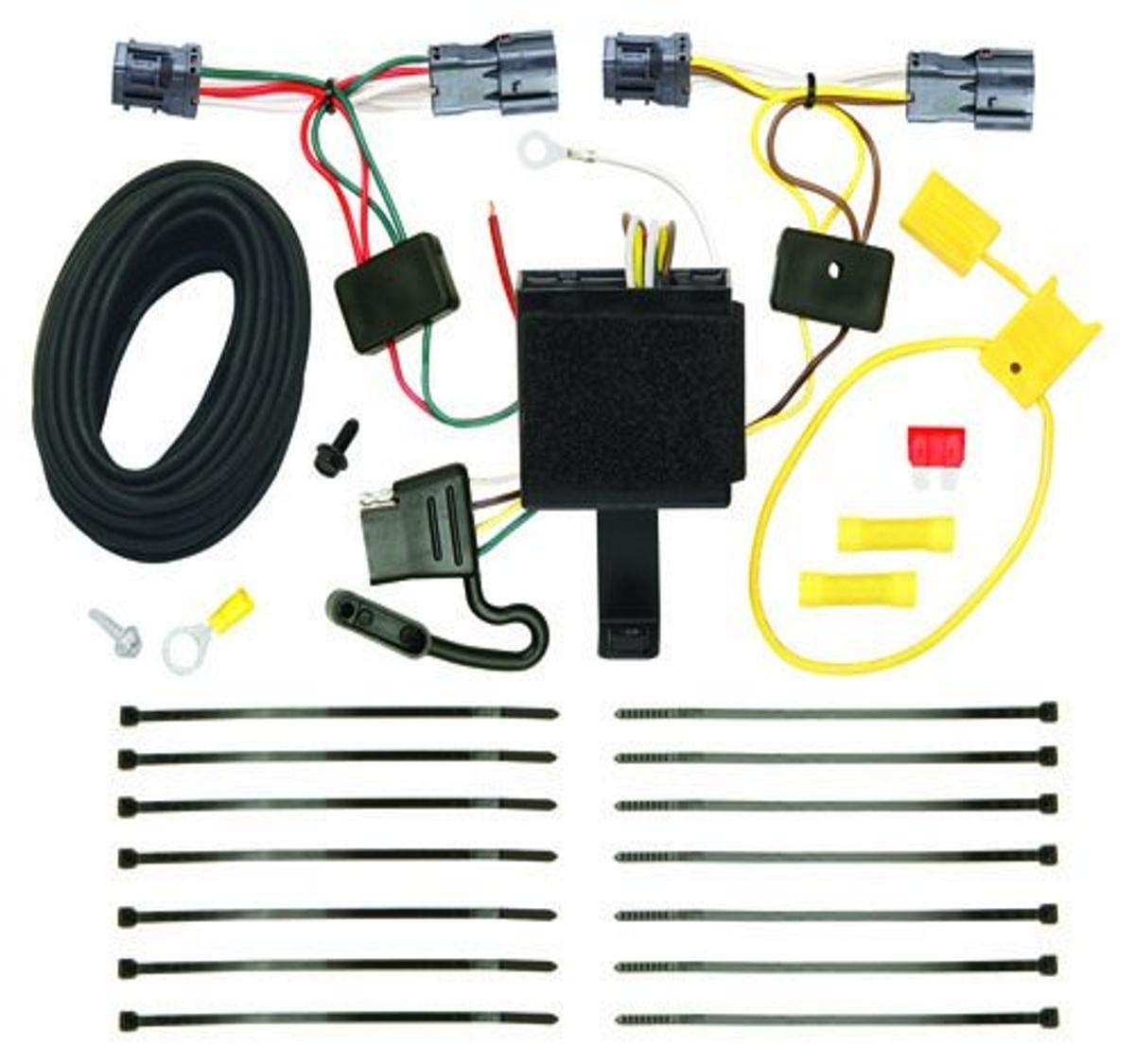 Tow Ready Tekonsha T-One T-Connector Harness, 4-Way Flat, Compatible with Select KIA Sorento, Black