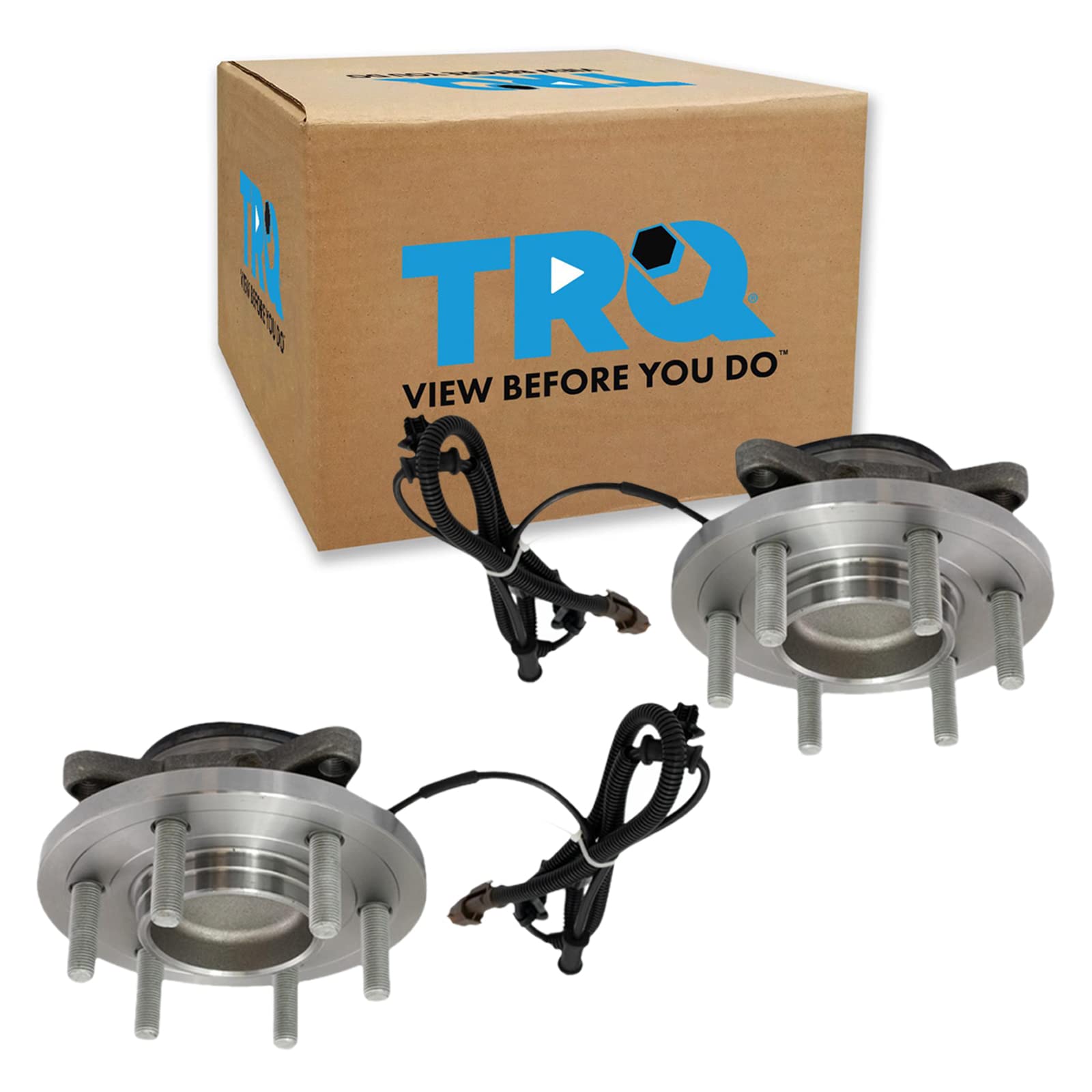 Trq Front Wheel Hub Bearings Assembly Set Compatible With 2015-2017 Ford F-150