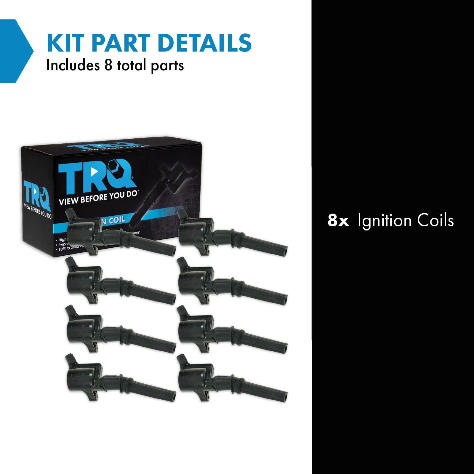 Trq Ignition Coil Set Compatible With 97-16 Ford 98-11 Lincoln Mercury