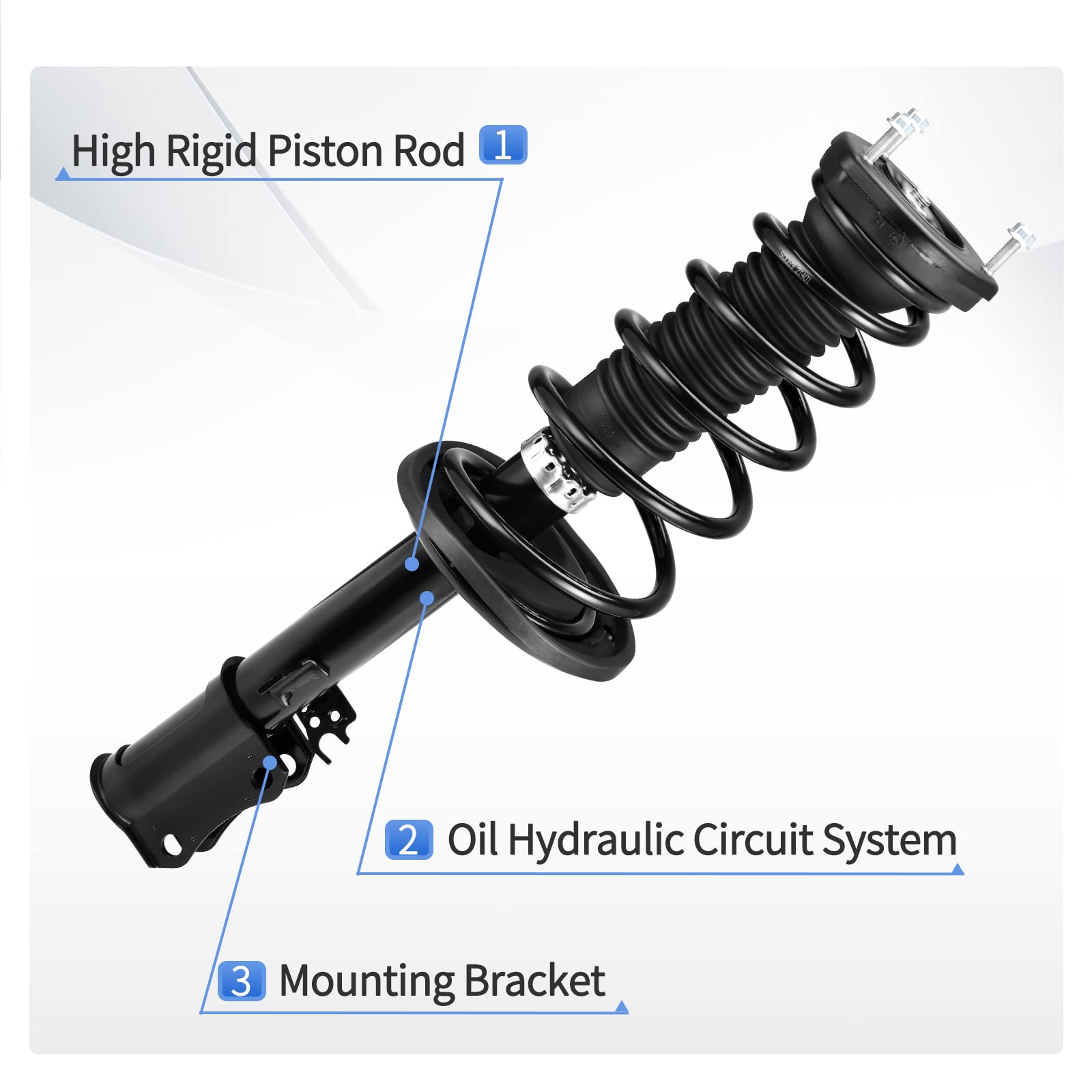 Yitamotor Rear Pair Complete Struts Compatible With 2004-2006 Camry, 2004-2006 Solara, 2004-2006 Lexus Es300