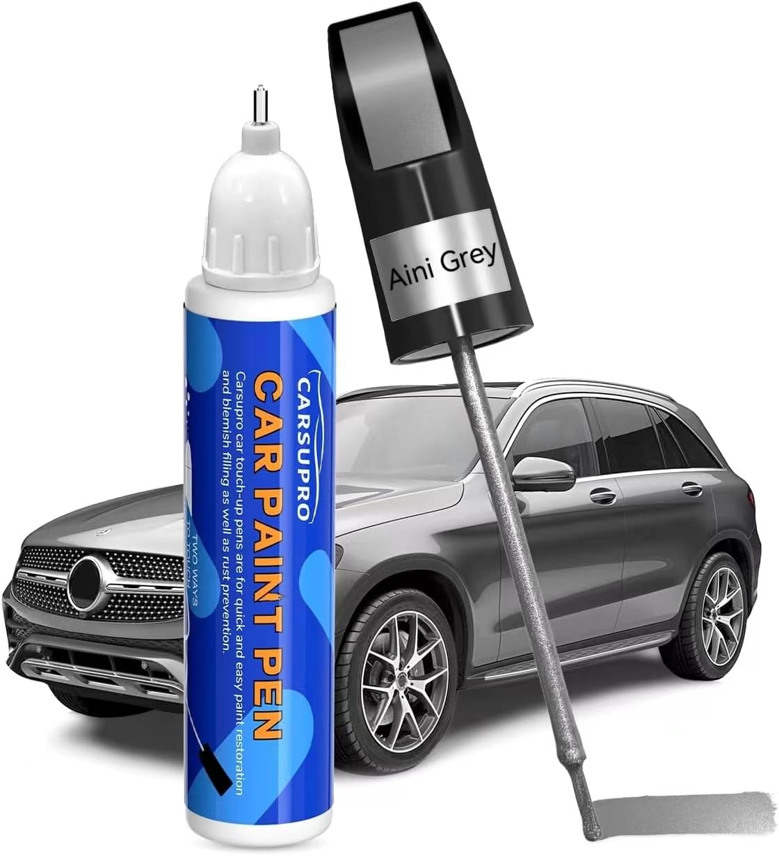 Carsupro Touch Up Paint for Cars,Car Paint Scratch Repair Color Accurate Quick Fix and Convenient Operation(Aini Grey)