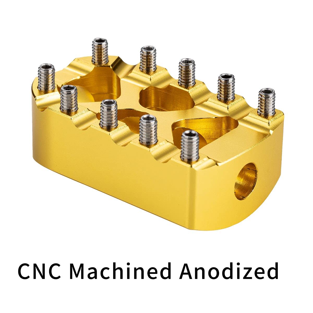 Hopider Motorcycle Gear Shifter Peg, Anti-Skid Shift Lever Foot Peg 360° Roating Mx Style For Harley Dyna Sportster Touring Softail Street Chopper Bobber,Gold