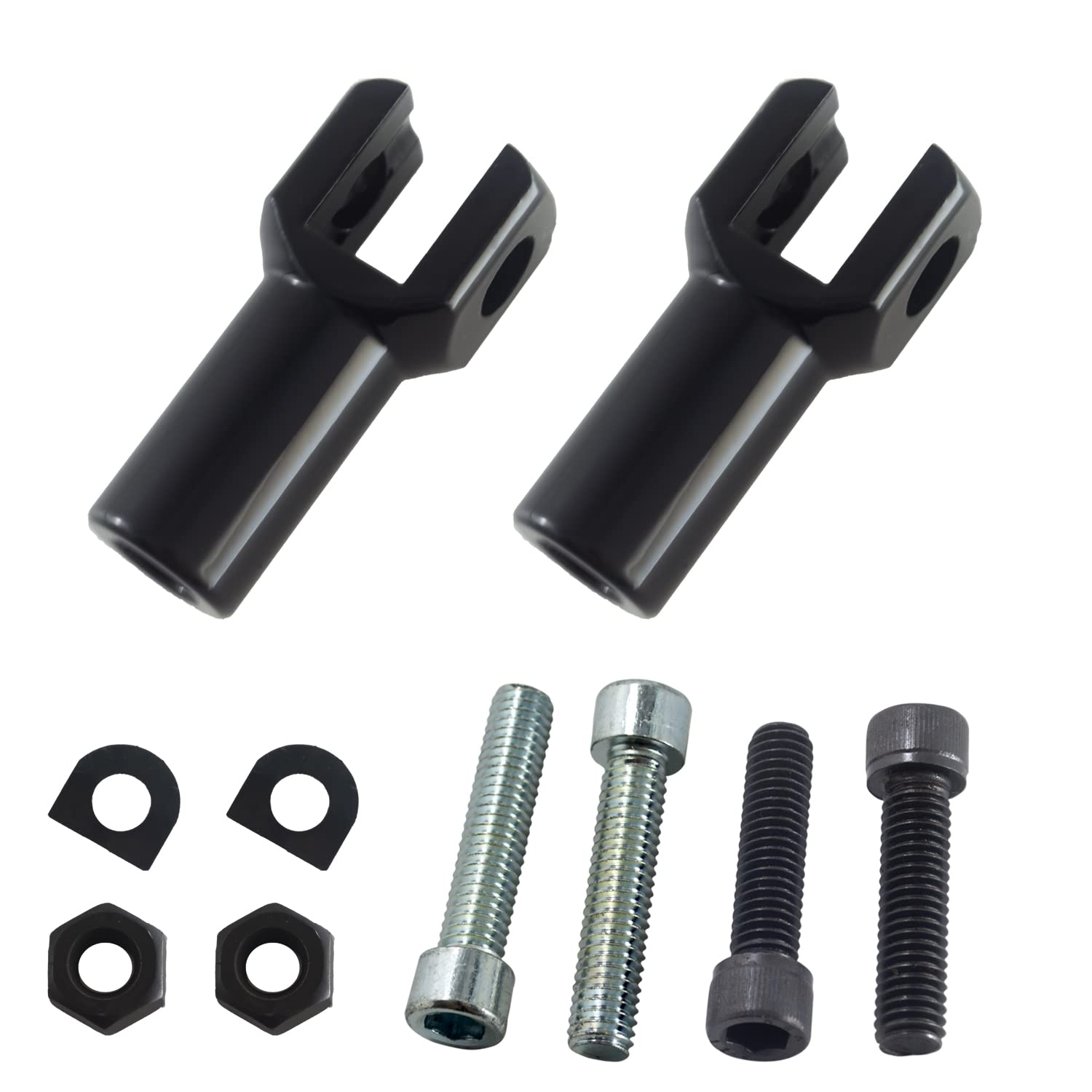 Passenger Foot Peg Support Mount Clevis Kit Compatible With Harley Davidson Softail 2000-2006 (Black)