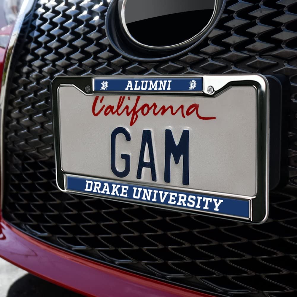 Drake Unversity Alumni Full Size Standard License Plate Metal Frame