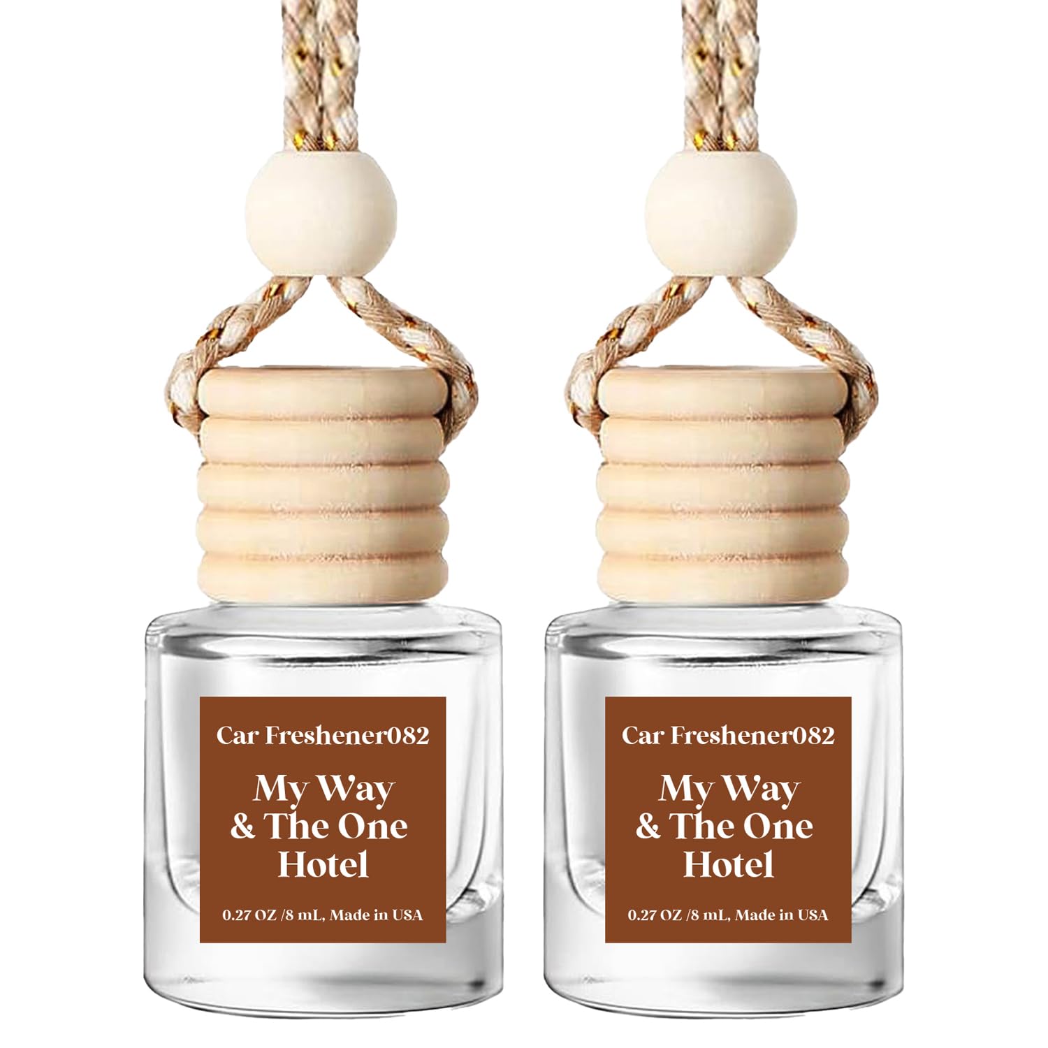 Car Air Freshener Hanging, My Way & The One Hotel Essential Oil Diffuser For Car,Long Lasting Car Air Freshener For Car, Made In