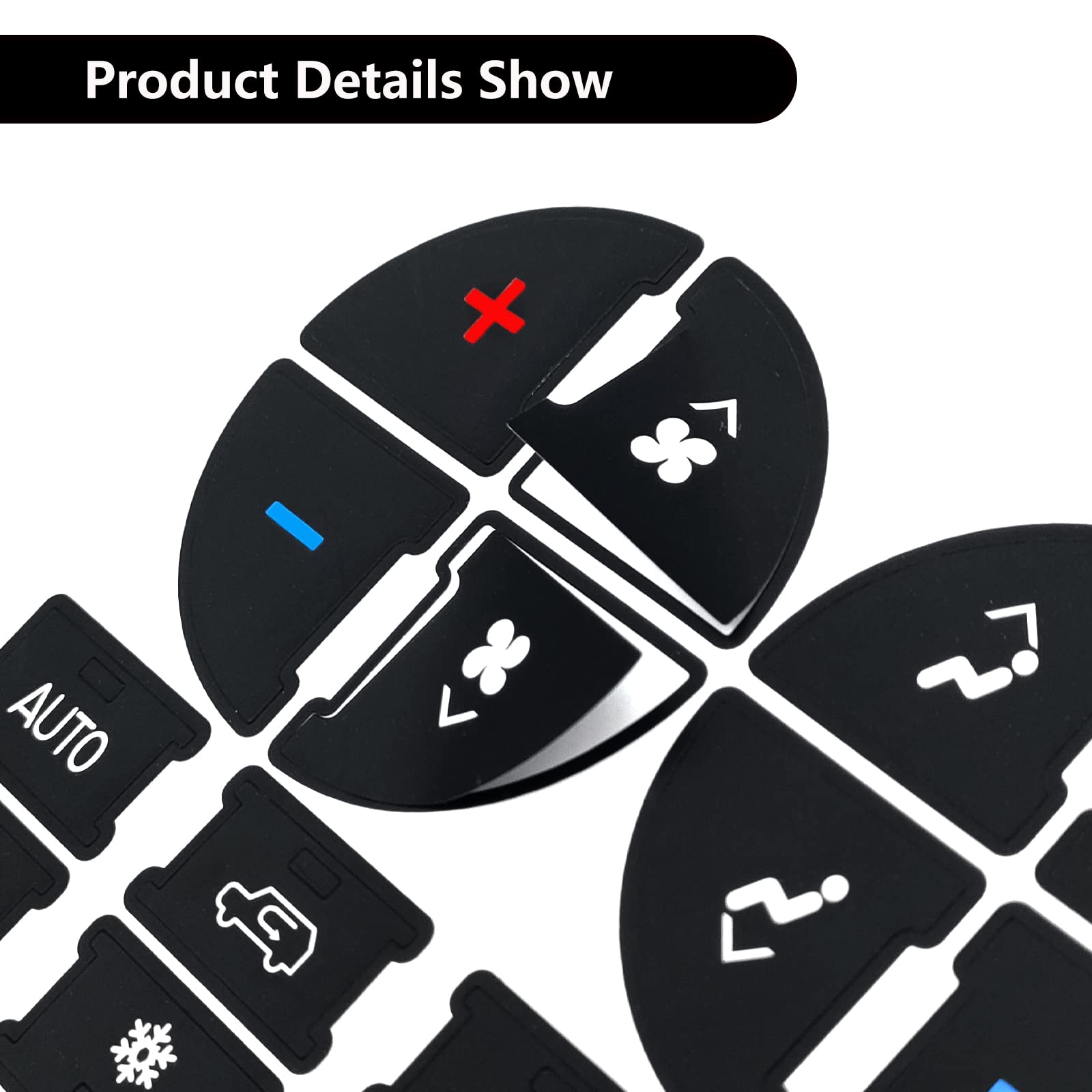 3 Packs Ac Dash Button Repair Kit Decal Stickers-Compatible With Chevy, For Fixing Ruined Faded A/C Control Buttons - Decal Repl