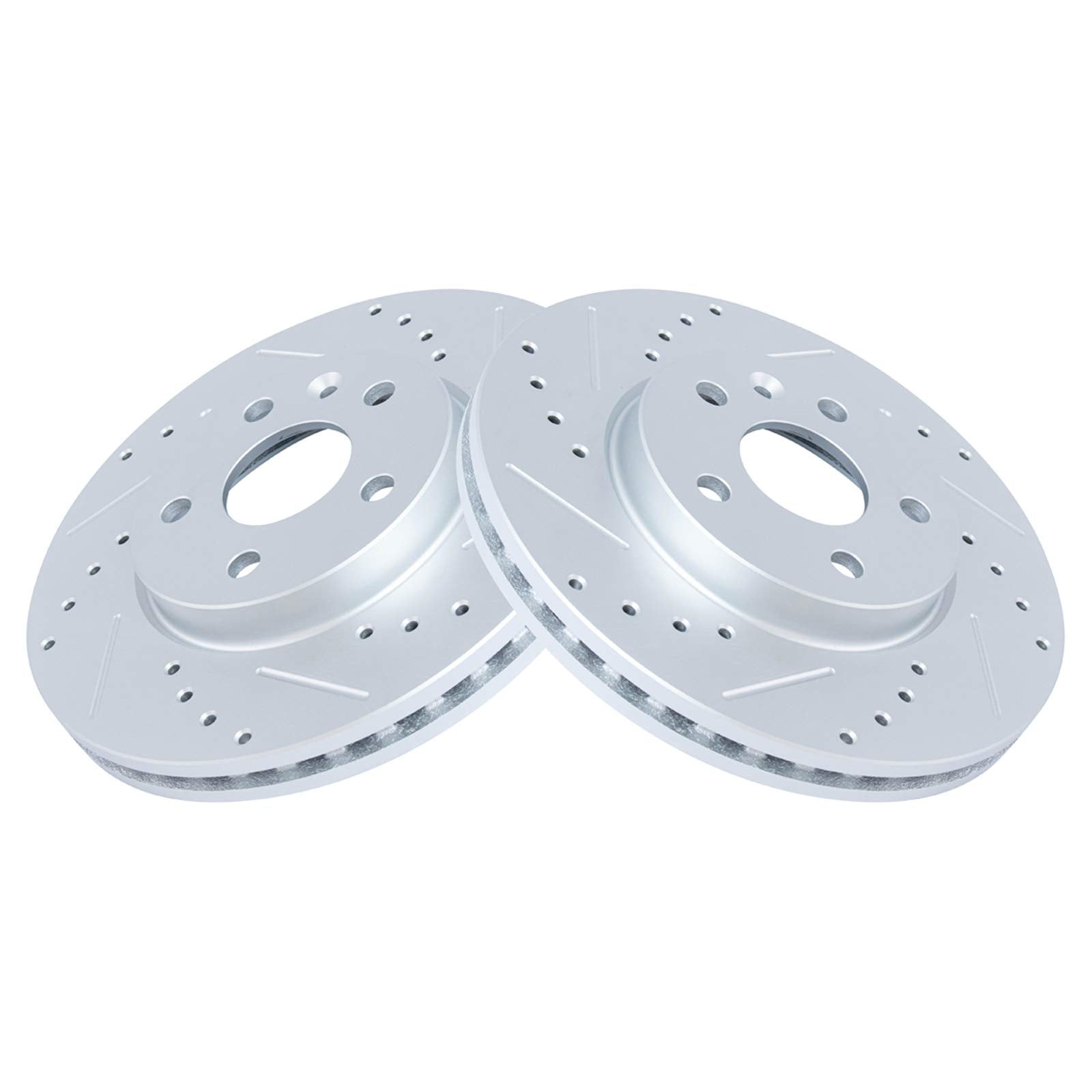Trq Front Performance Brake Rotors Set Premium G-Coated Compatible With 2017-2023 Chevrolet Bolt Ev 2011-2019 Cruze 2016 Cruze L