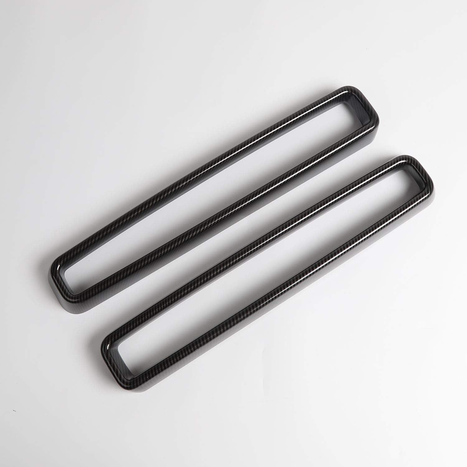 Voodonala For Challenger Abs Carbon Fiber Front Grille Inserts For 2015-2022 Dodge Challenger Accessories, 2Pcs