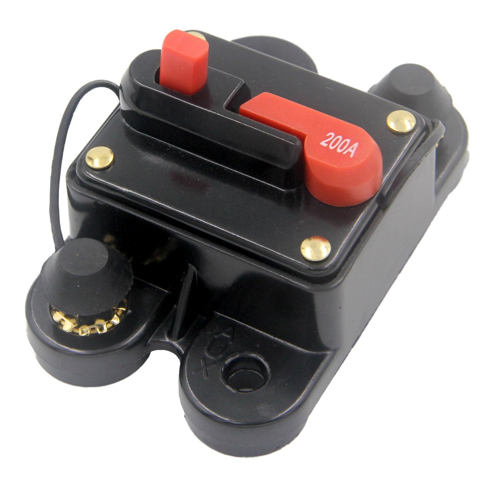 Rkurck Circuit Breaker 60A 80A 100A 150A 200A 250A Car Audio Fuse Holder For Trolling Motor Auto Marine Boat Atv Rv Stereo Audio