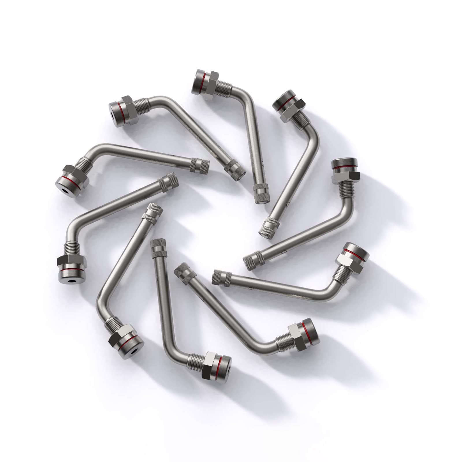 Ckauto Tr545D 60 Degree Bend Clamp-In Valve Stems (10 Pack)
