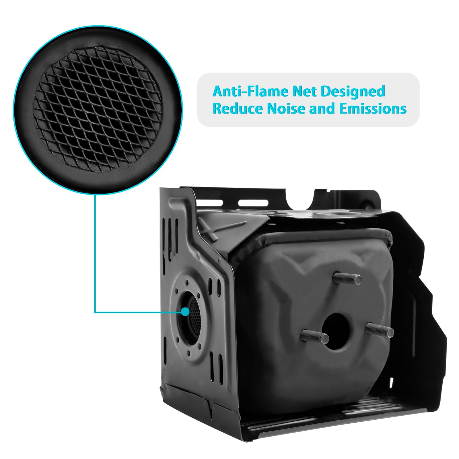 Sutmorly Muffler Exhaust Kit Assembly Fits Honda GX340 GX390 GX420 11HP 13HP 16HP Harbor Freight 420 Engine Water Pump Snowblowe