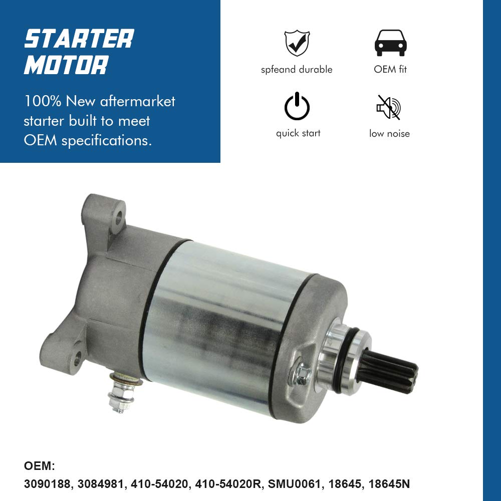 Starter For 1995-2014 Sportsmen Sportsmen Ranger Magunm Trail Blazer Trail Boss 335 400 450 500 Atvs Polaris 3090188 3084981 57-2688 Starter Motor