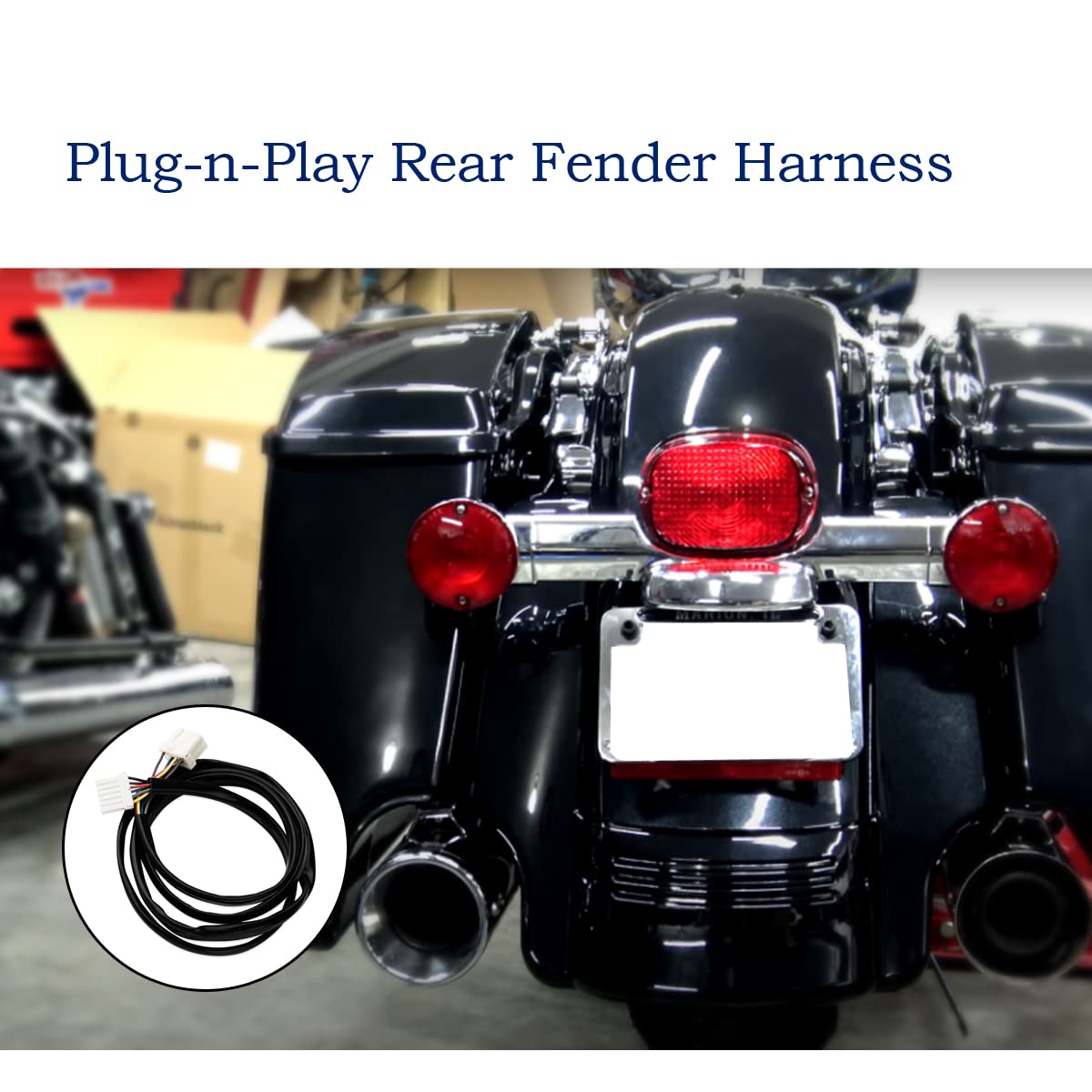 XTPTFABS Rear Fender Harness Rear Fender Harness 8-Position Connector and The 6-Position Connector That Connects into The Rear t